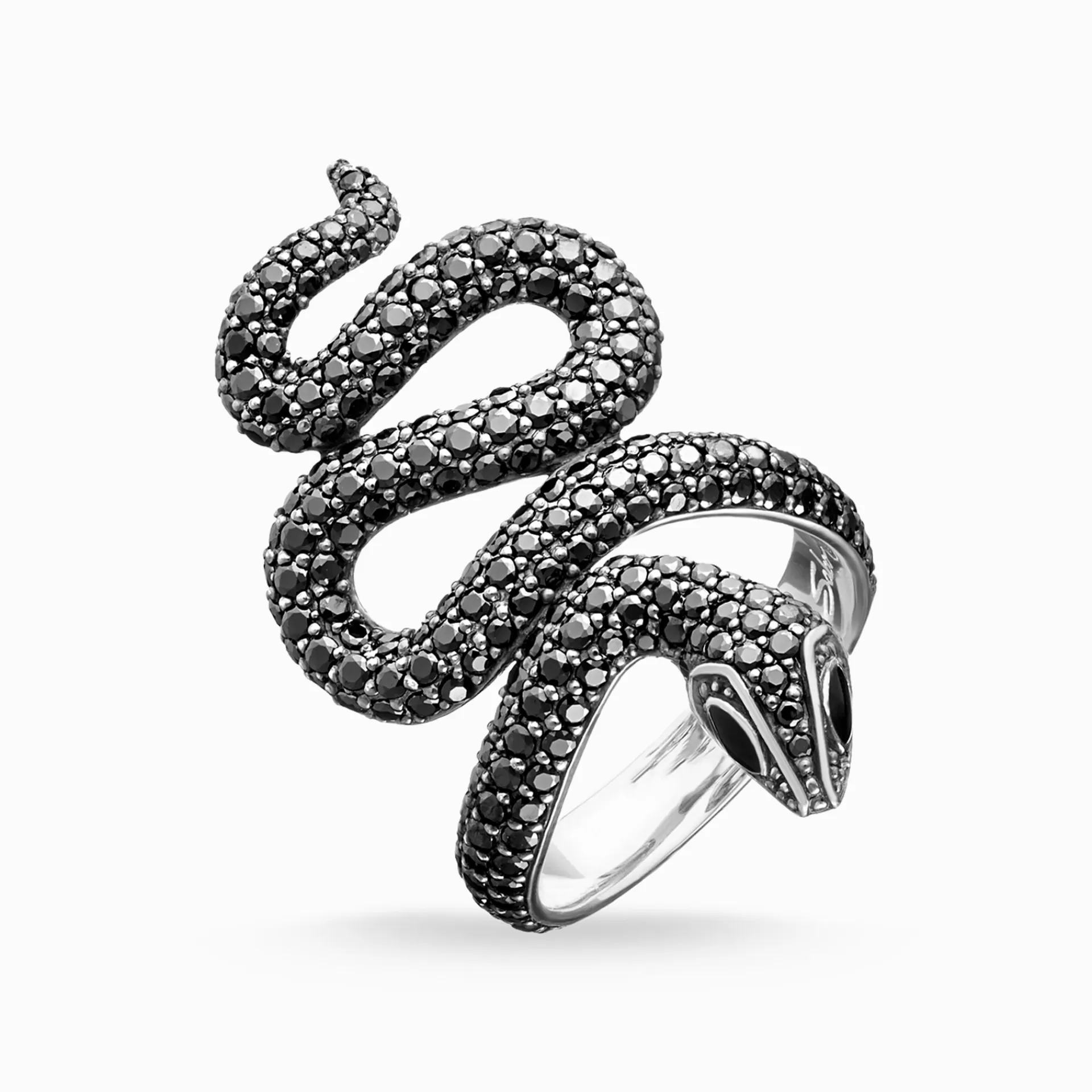 THOMAS SABO Ringar | Återvunnet 925 silver<925 STERLINGSILVER, KALLEMALJ svart, silverfargad