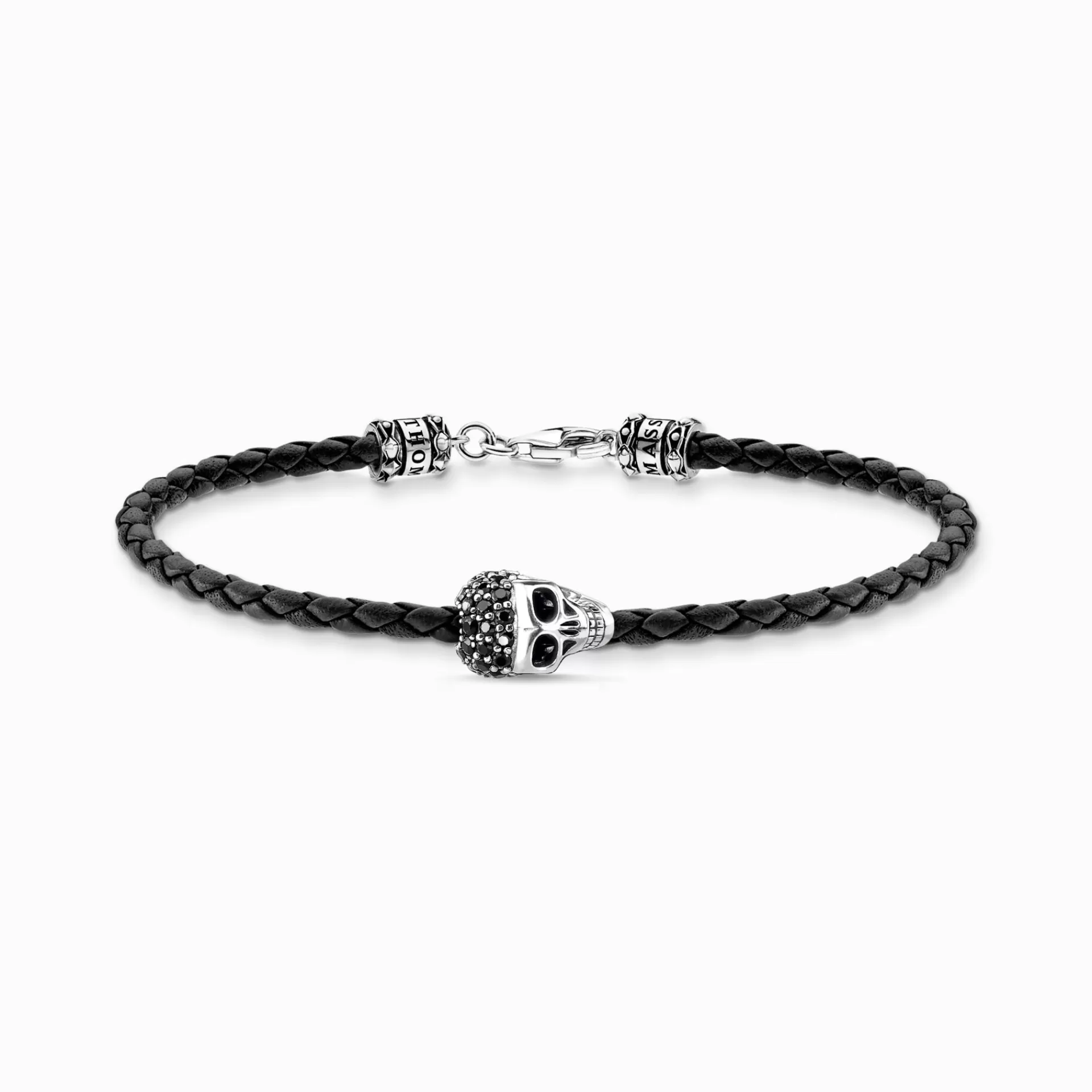 THOMAS SABO Armband | Återvunnet 925 silver<ARMBAND D&OUML;DSKALLE SILVER silverfargad, svart