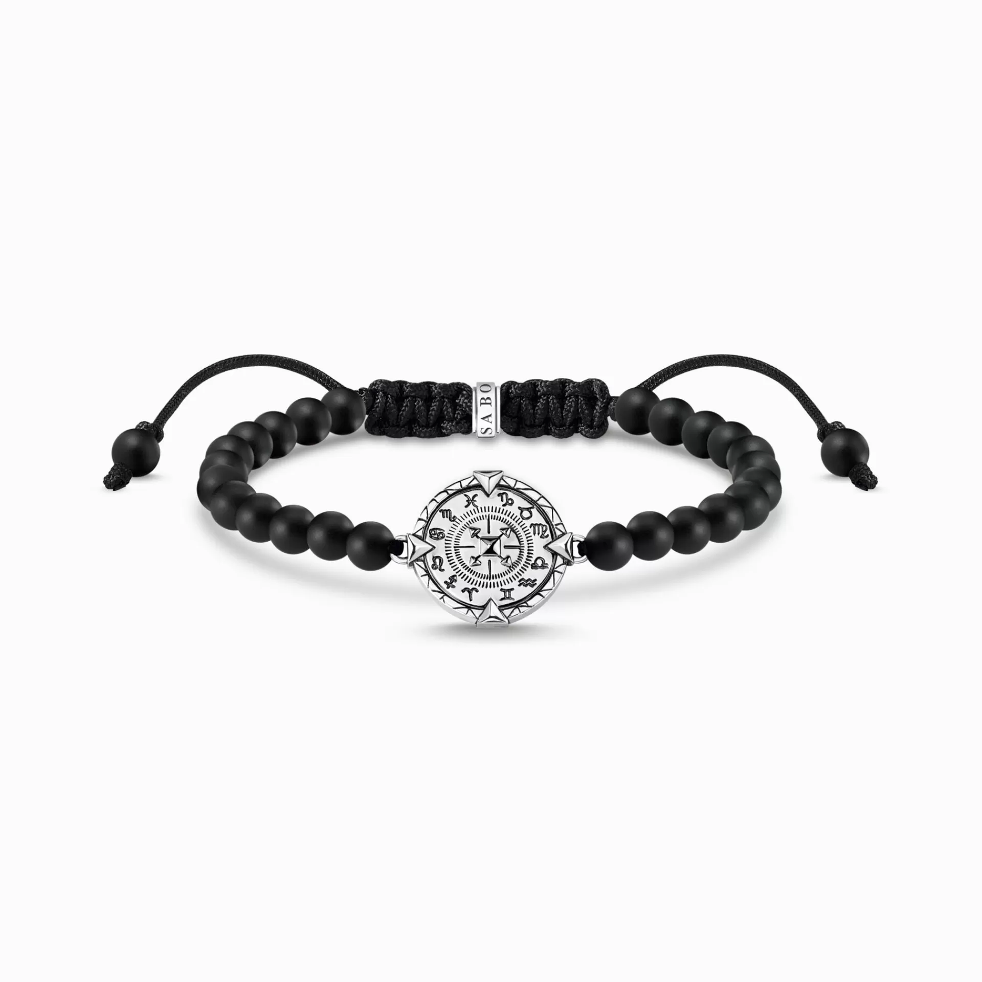 THOMAS SABO Armband | Återvunnet 925 silver<ARMBAND ELEMENTS OF NATURE SILVER silverfargad, svart