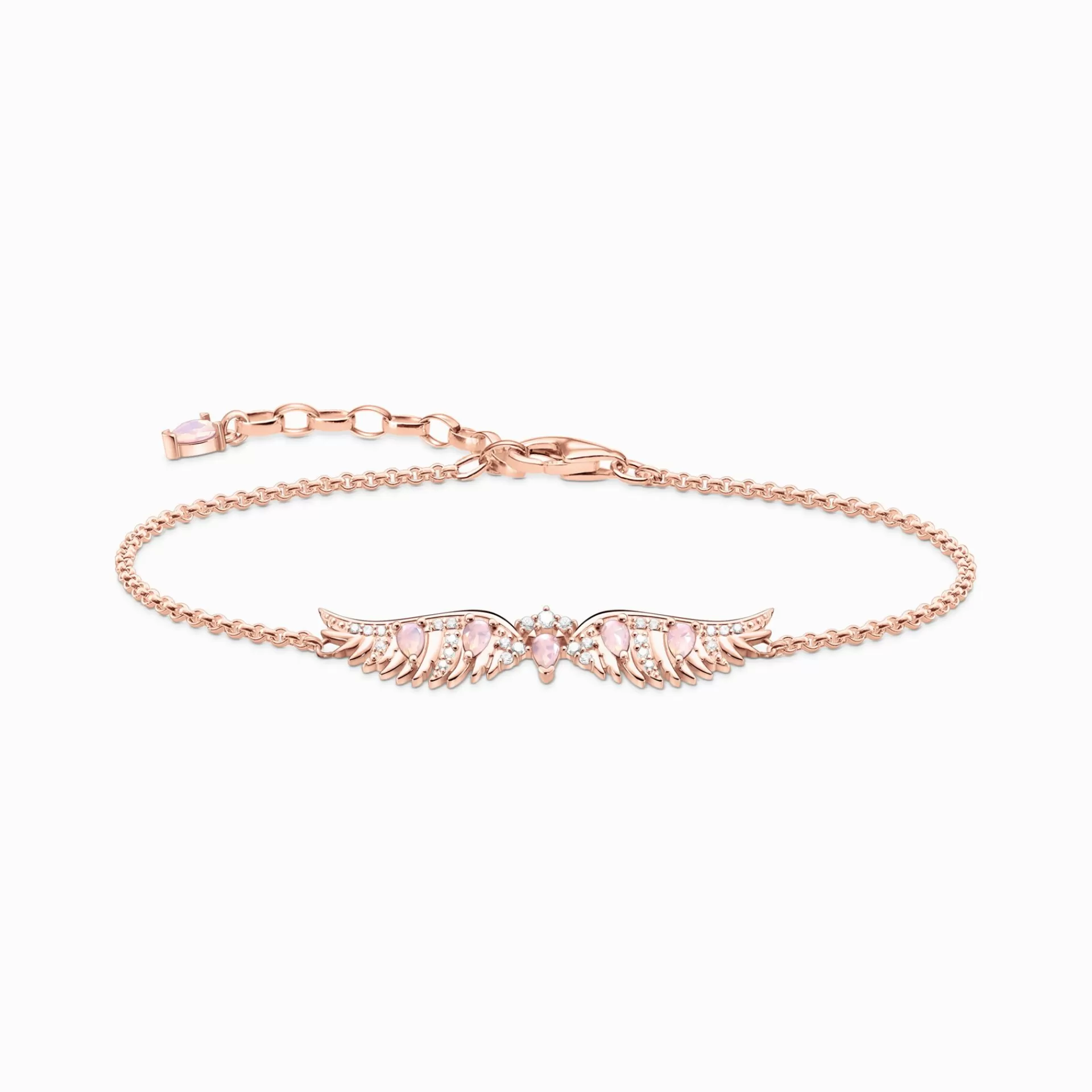 THOMAS SABO Armband | Gåvor till henne<ARMBAND FENIXVINGAR MED ROSA STENAR ROS&EACUTE;GULD roséguldfargad, vit, rosa