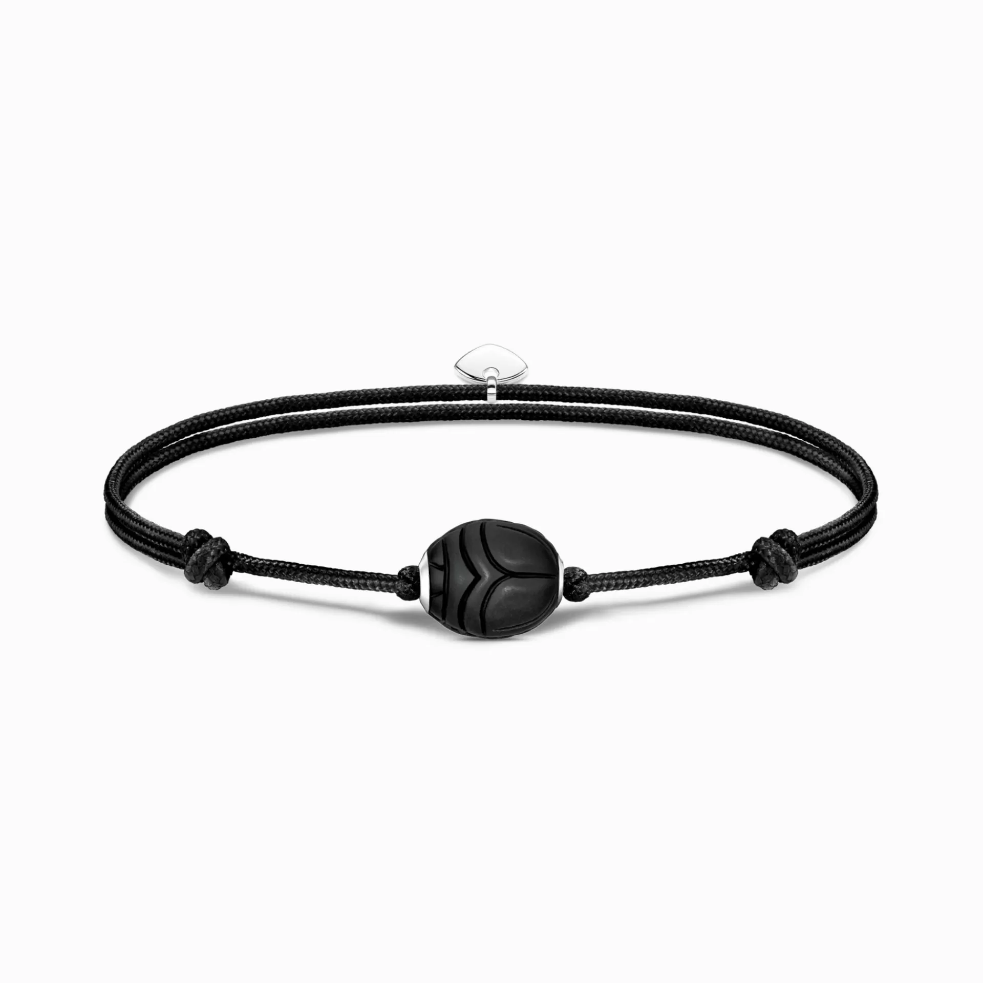 THOMAS SABO Armband | Återvunnet 925 silver<ARMBAND KARMA SECRET MED SVART MATT OBSIDIAN BEAD silverfargad, svart