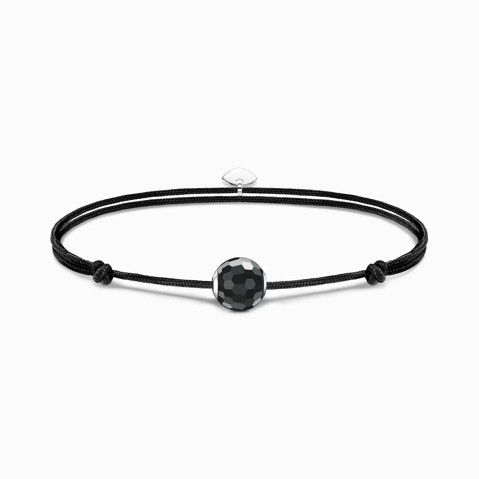 THOMAS SABO Armband | Återvunnet 925 silver<ARMBAND KARMA SECRET MED SVART OBSIDIAN BEAD silverfargad, svart