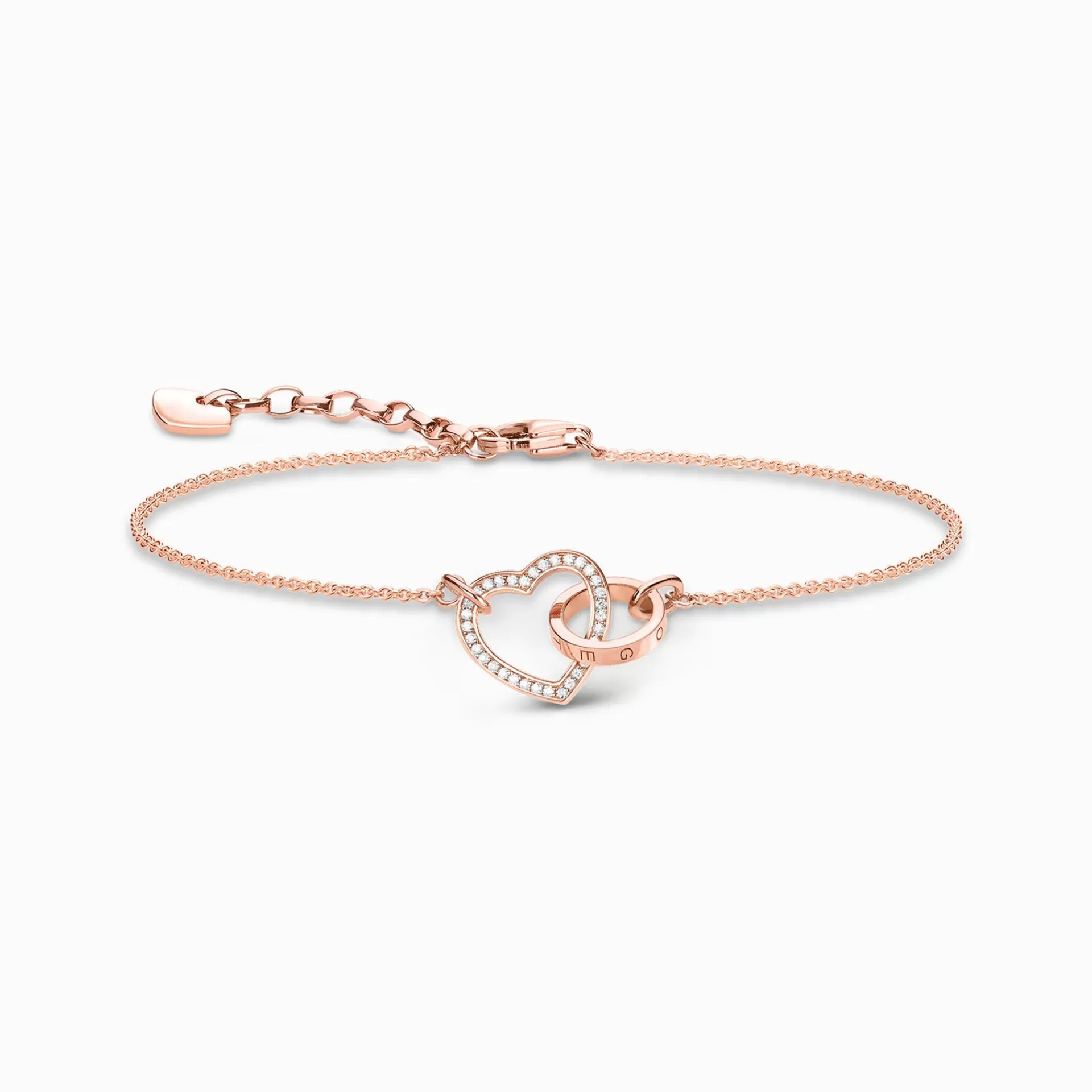 THOMAS SABO Armband | 18K roséguldplätering<ARMBAND TOGETHER FOREVER HJ&AUML;RTA roséguldfargad, vit