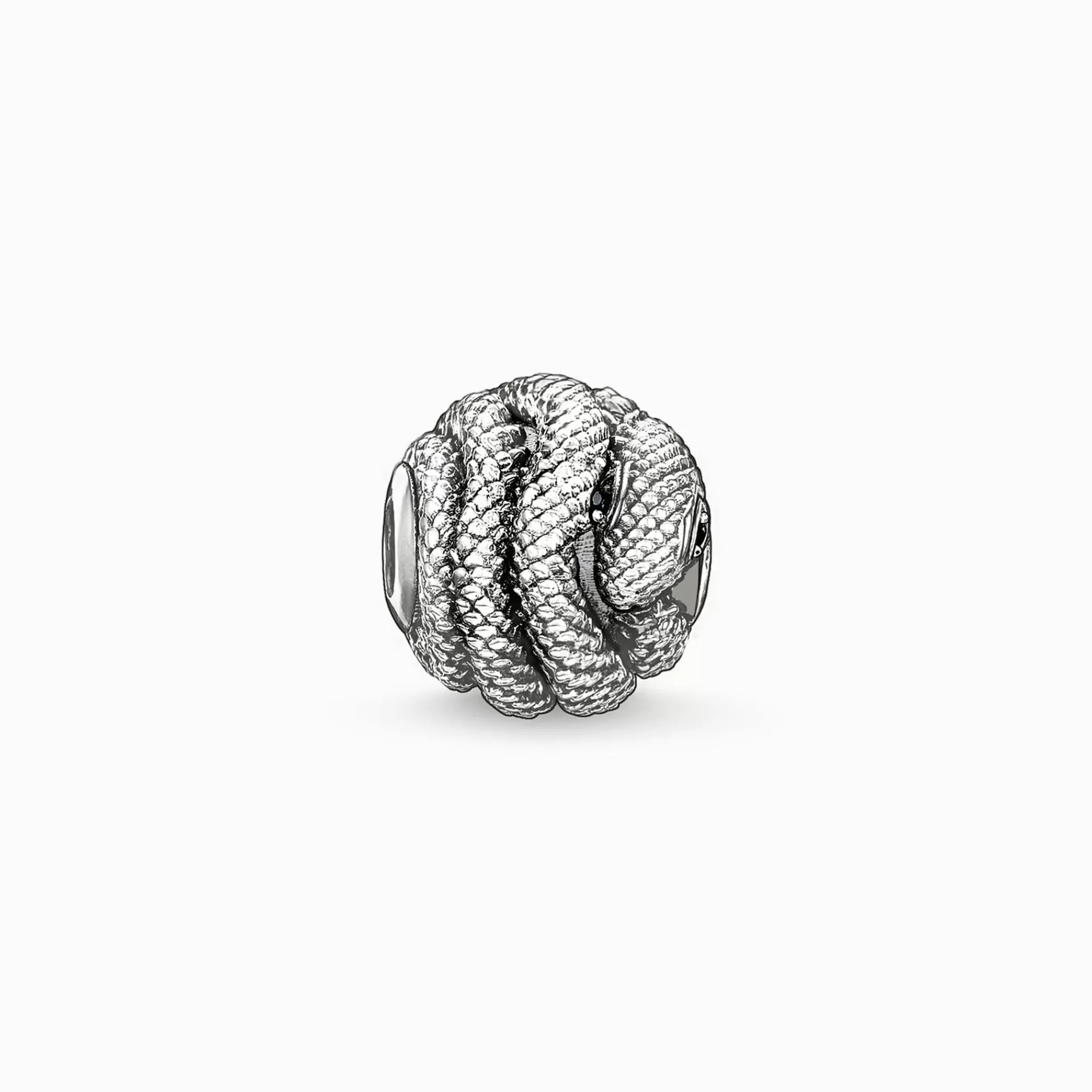THOMAS SABO Beads | Återvunnet 925 silver<BEAD ORM svart, silverfargad