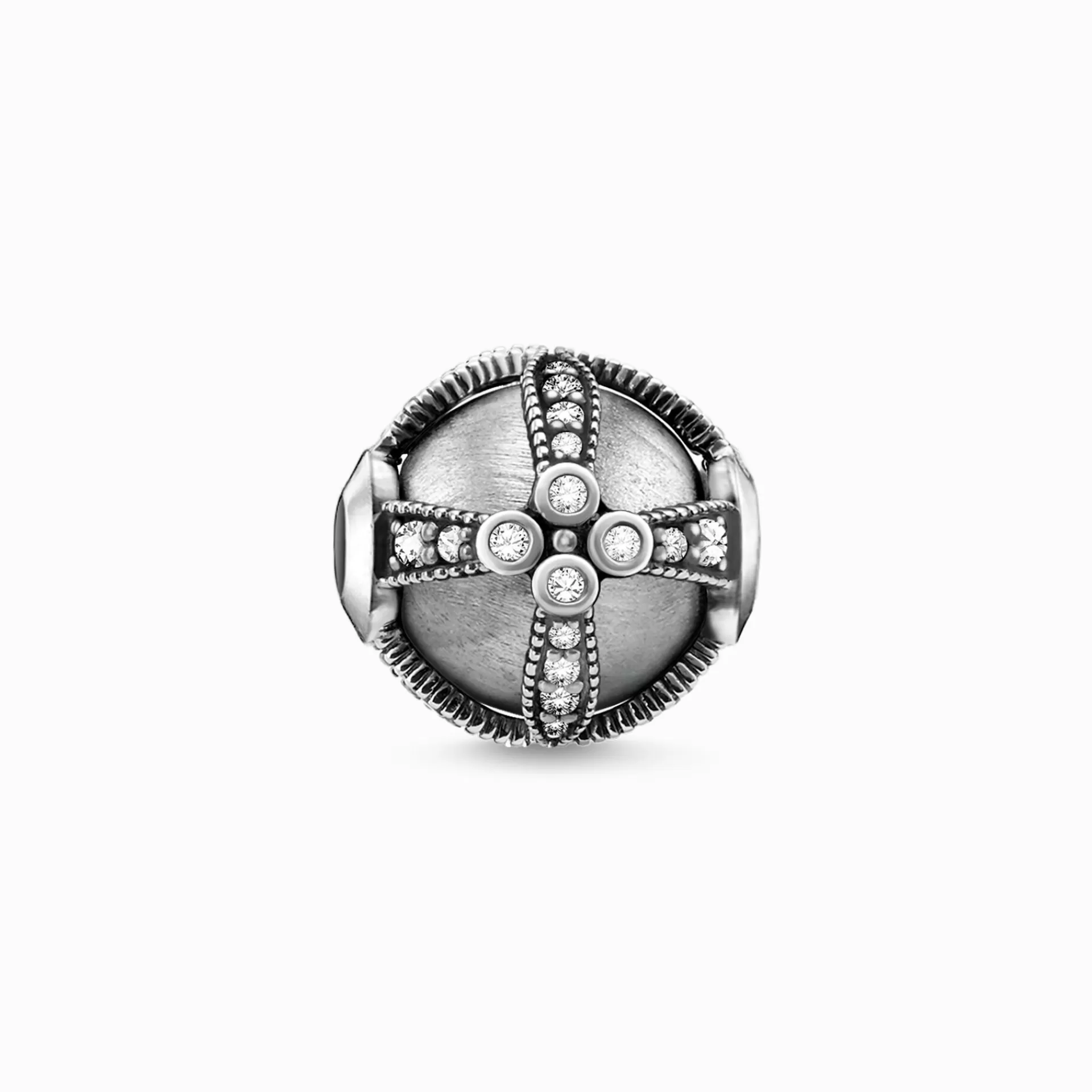 THOMAS SABO Beads | Återvunnet 925 silver<BEAD ROYALTY SILVER silverfargad, vit