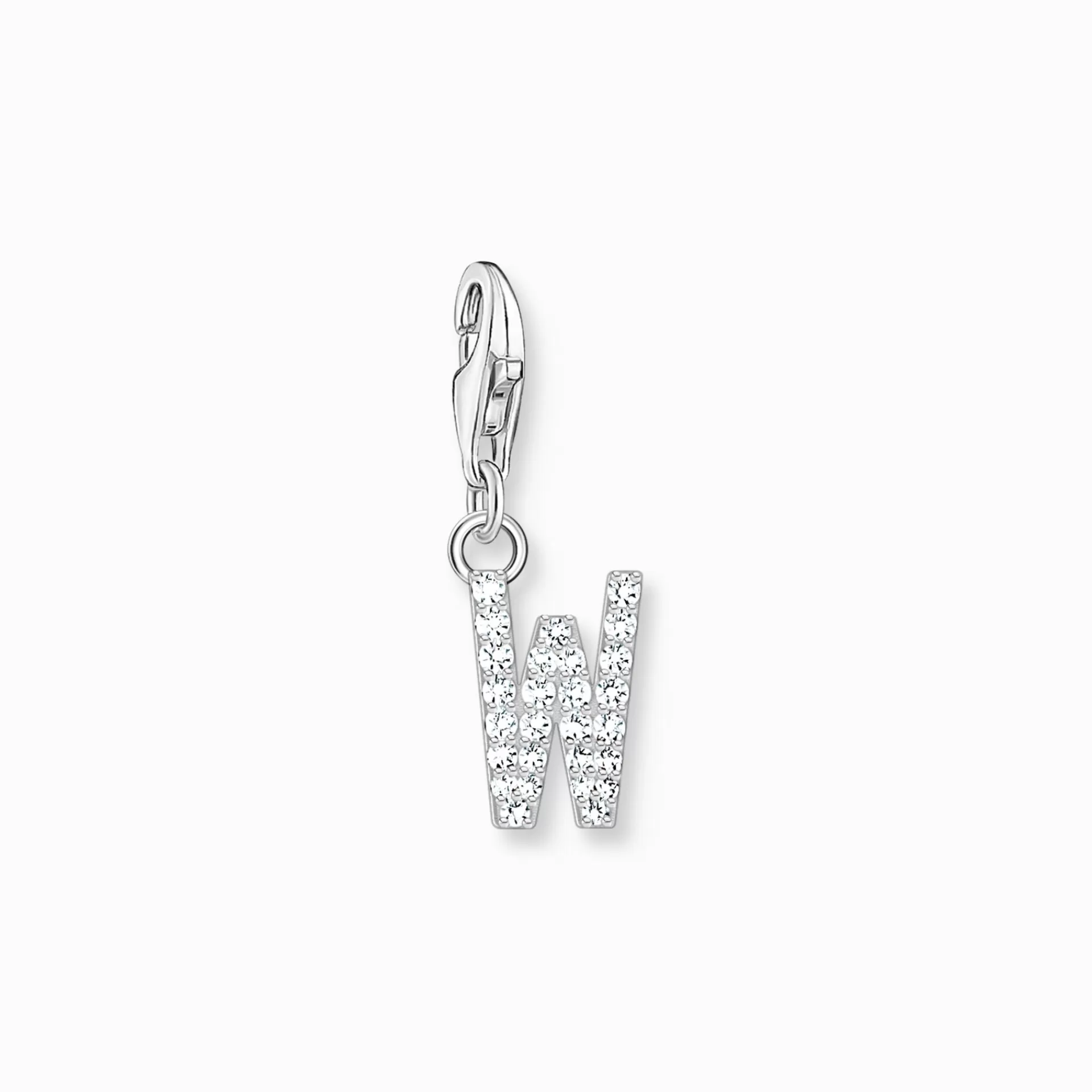 THOMAS SABO Charms | Charms<CHARM-H&AUML;NGSMYCKE BOKSTAVEN W MED VITA STENAR SILVER vit, silverfargad