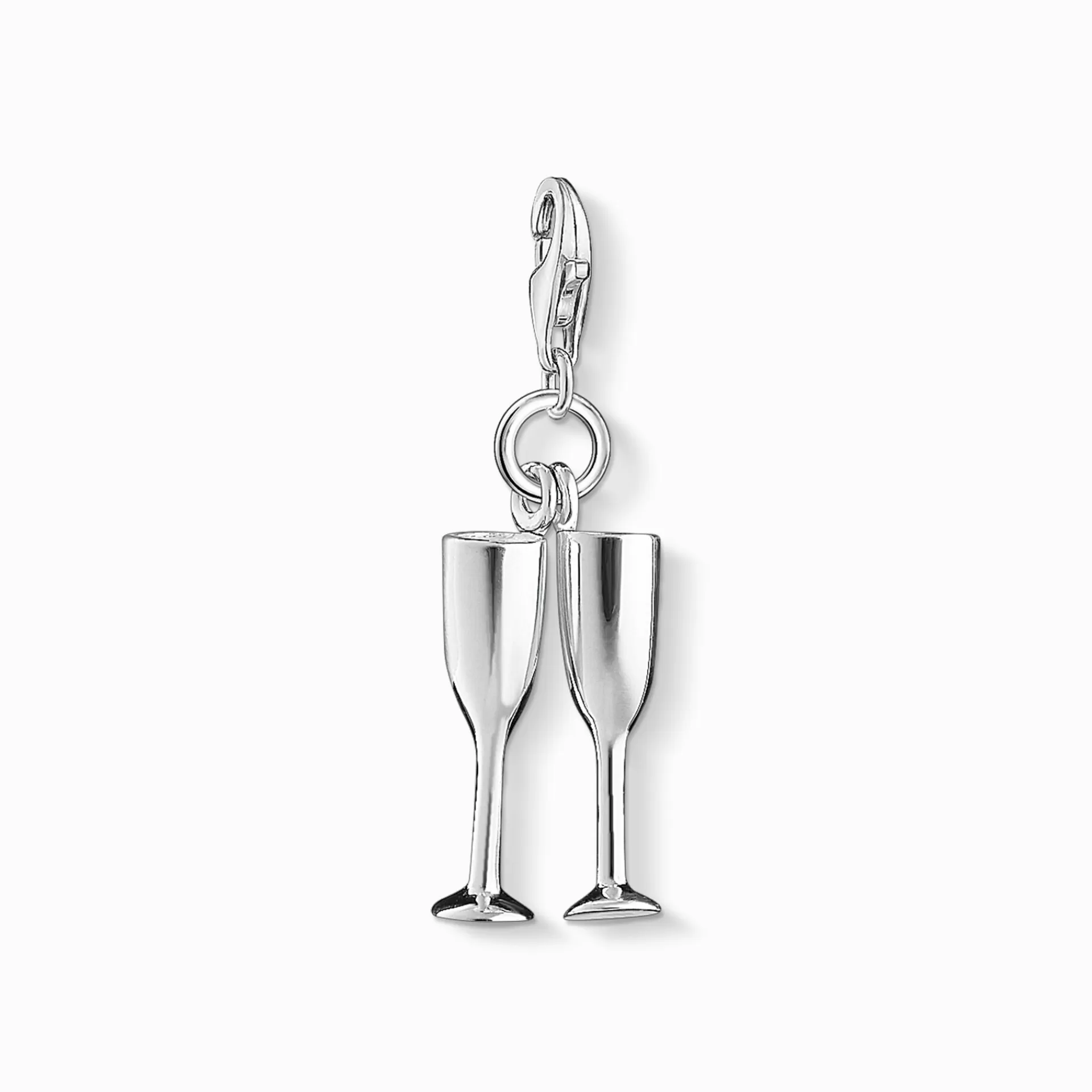 THOMAS SABO Charms | Charms<CHARM-H&AUML;NGSMYCKE CHAMPAGNEGLAS silverfargad