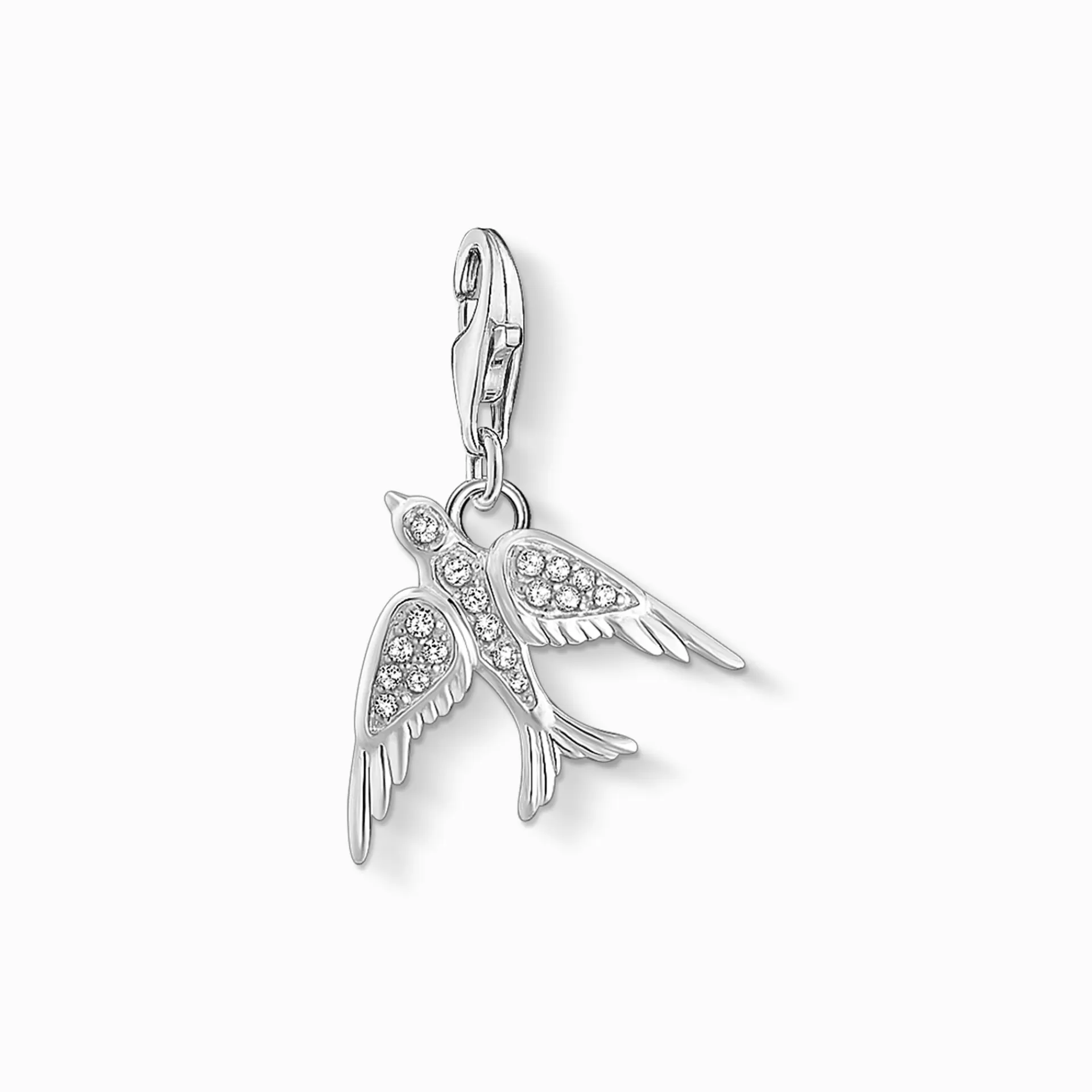 THOMAS SABO Charms | Charms<CHARM-H&AUML;NGSMYCKE F&ARING;GEL vit, silverfargad