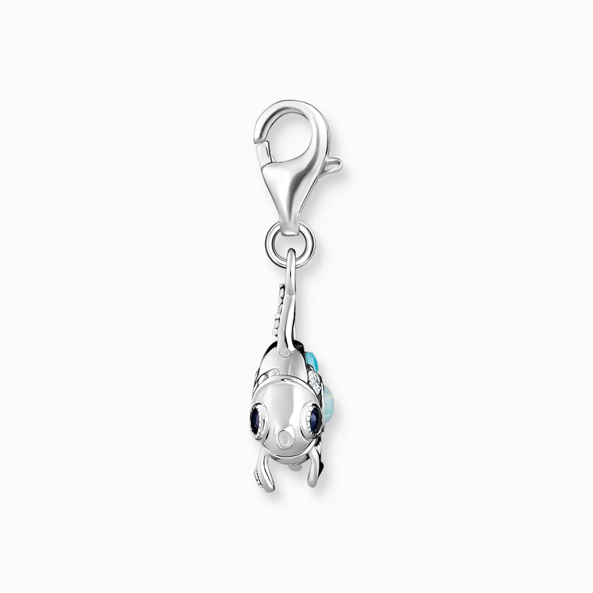 THOMAS SABO Charms | Charms<CHARM-H&AUML;NGSMYCKE FISK MED VITA STENAR SILVER mörkblå, ljusblå, silverfargad, turkos, vit