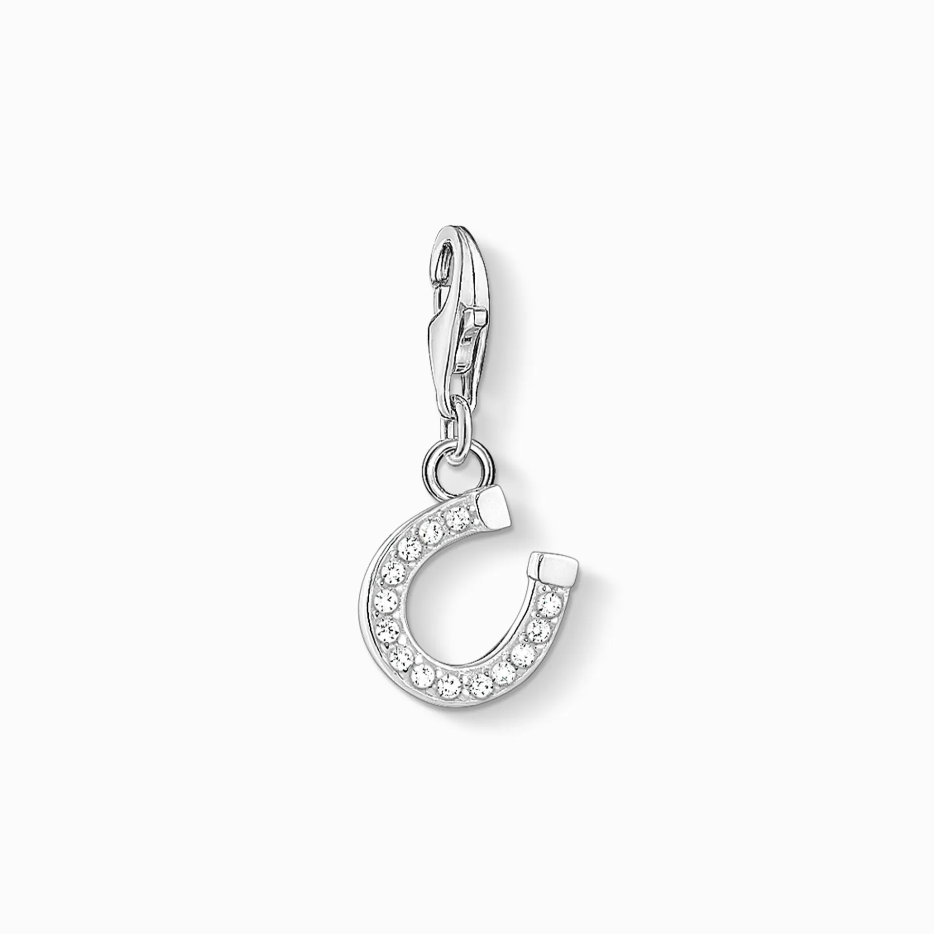 THOMAS SABO Charms | Charms<CHARM-H&AUML;NGSMYCKE H&AUML;STSKO vit, silverfargad