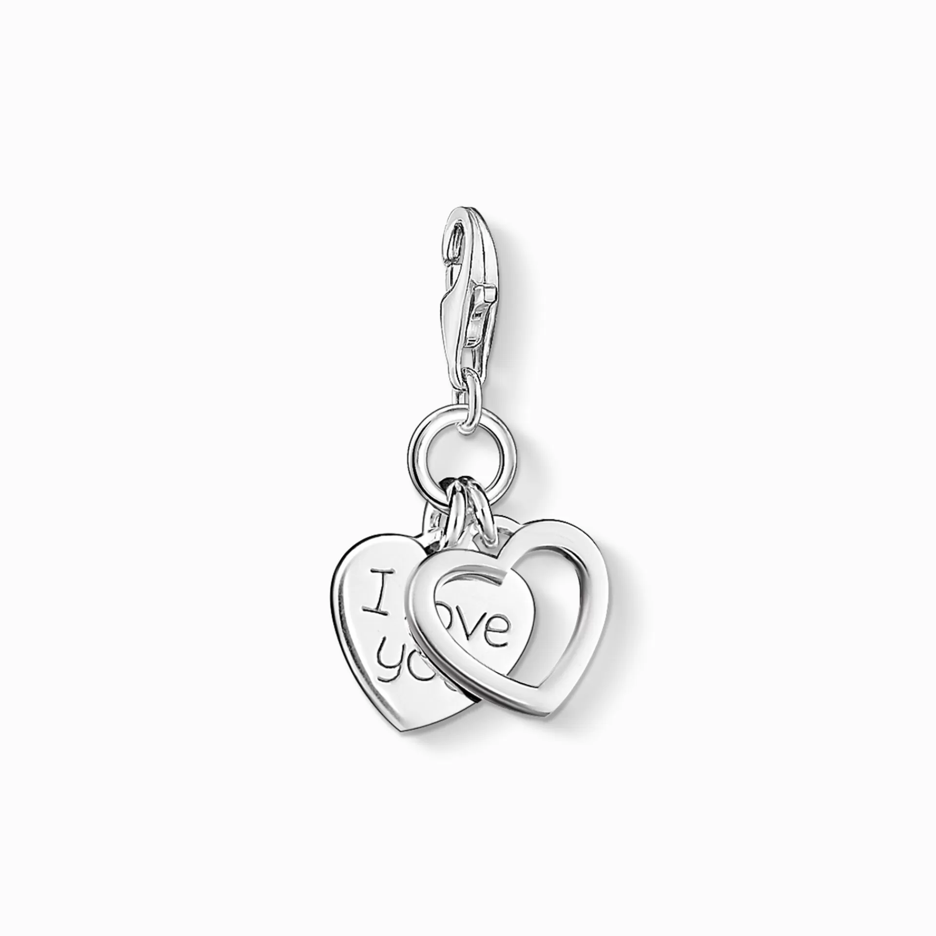 THOMAS SABO Charms | Charms<CHARM-H&AUML;NGSMYCKE HJ&AUML;RTAN I LOVE YOU silverfargad