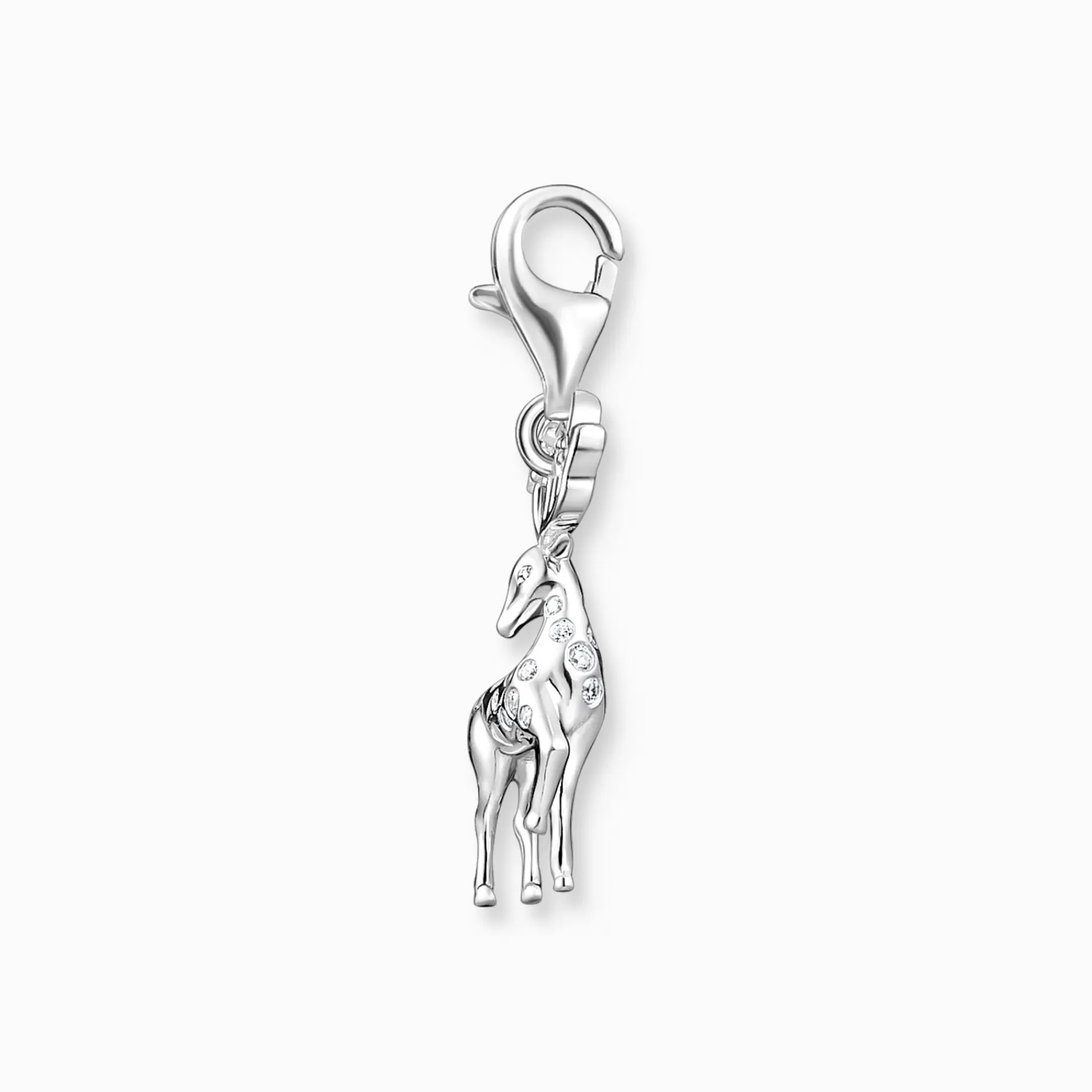 THOMAS SABO Charms | Charms<CHARM-H&AUML;NGSMYCKE HJORT SILVER silverfargad, vit