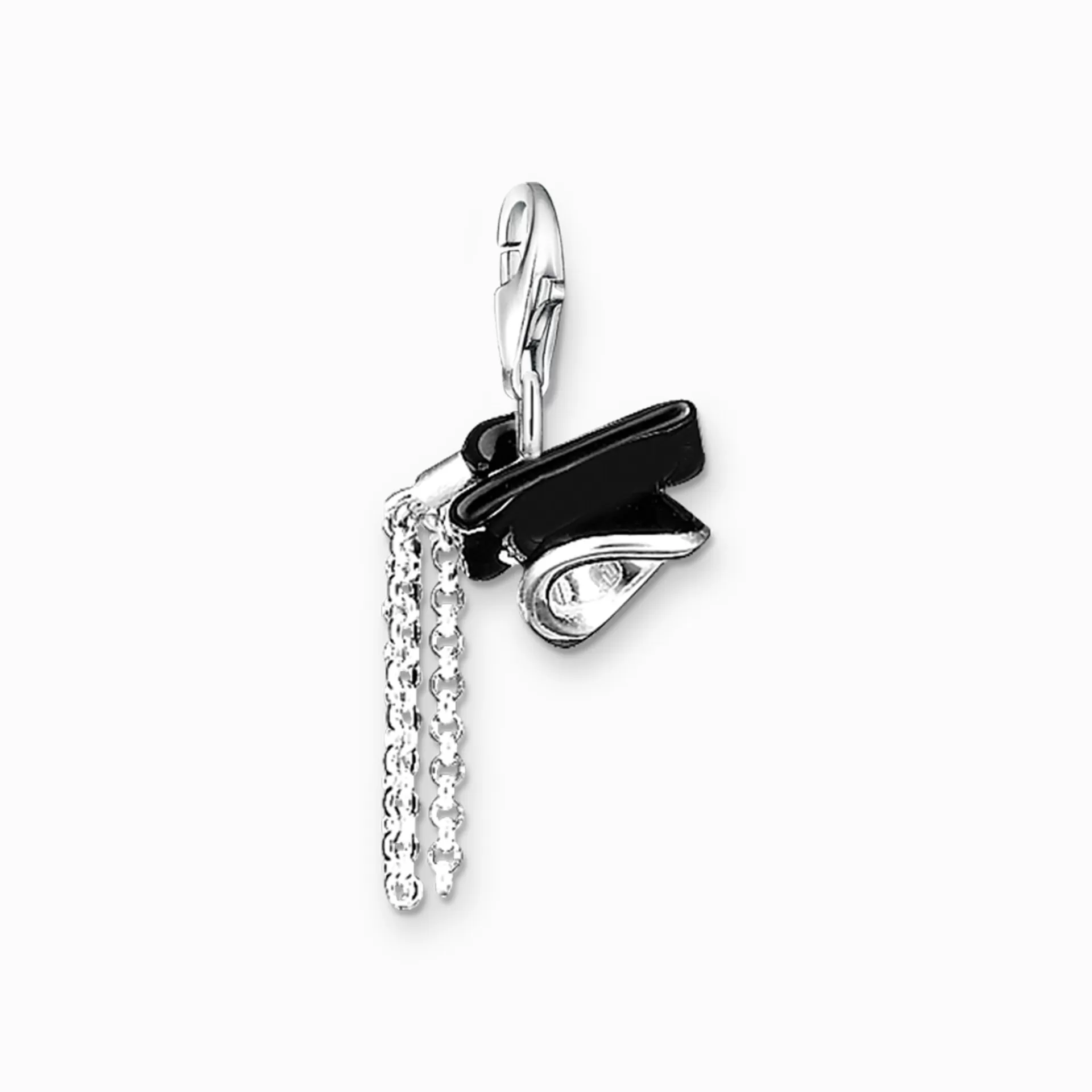 THOMAS SABO Charms | Charms<CHARM-H&AUML;NGSMYCKE OXFORDM&OUML;SSA svart, silverfargad