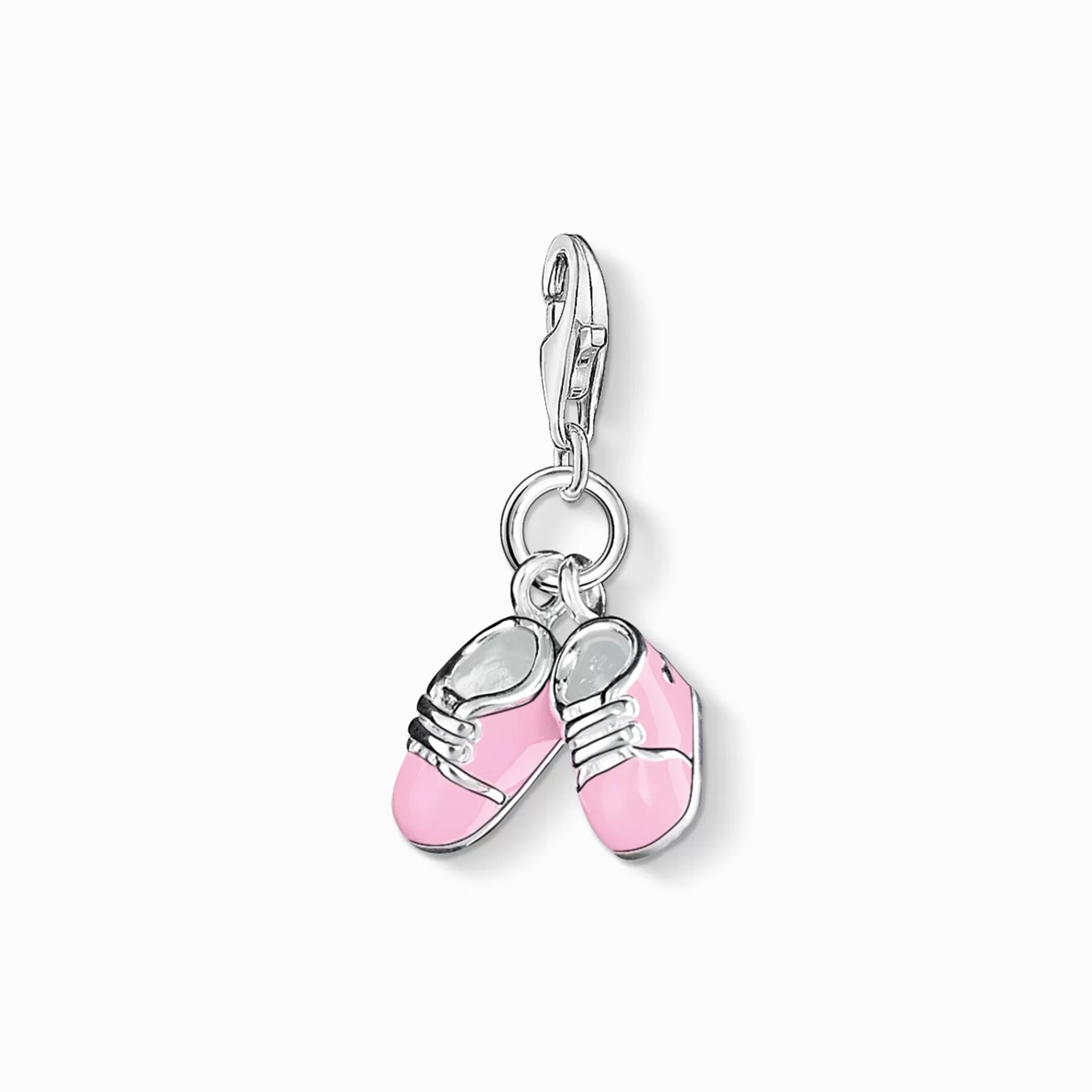 THOMAS SABO Charms | Charms<CHARM-H&AUML;NGSMYCKE ROSA BEBISSKOR rosa, silverfargad