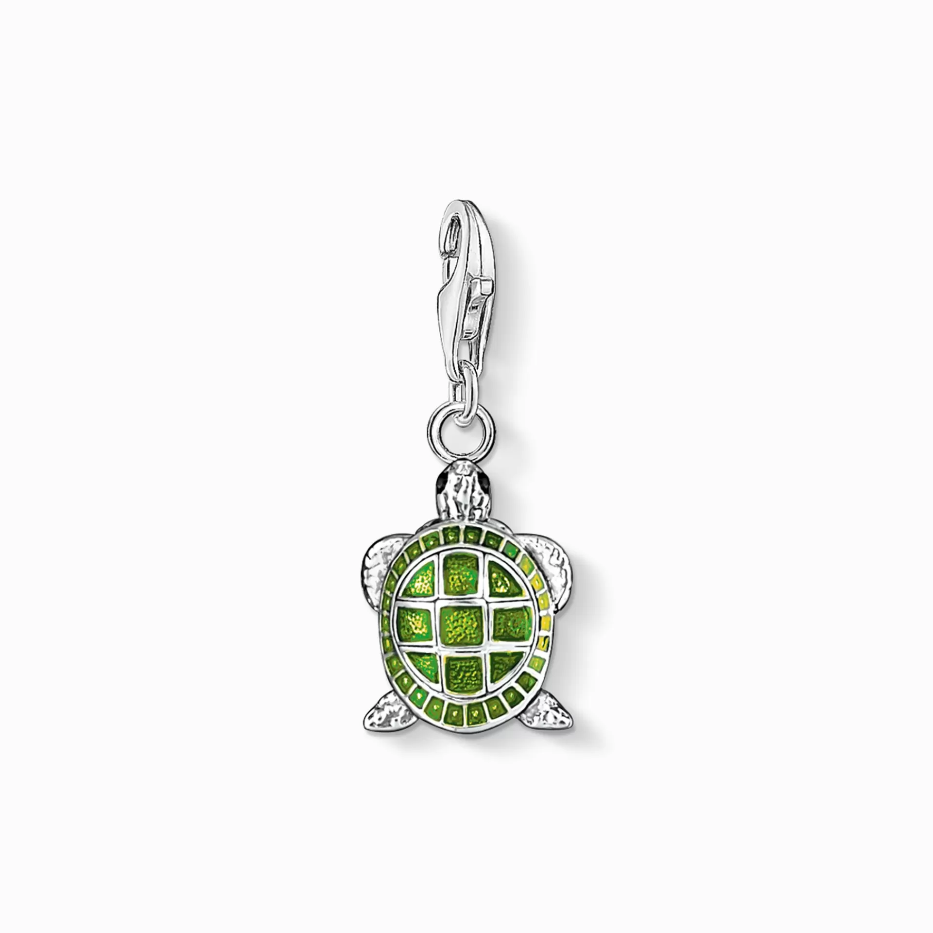 THOMAS SABO Charms | Charms<CHARM-H&AUML;NGSMYCKE SK&OUML;LDPADDA grön, silverfargad