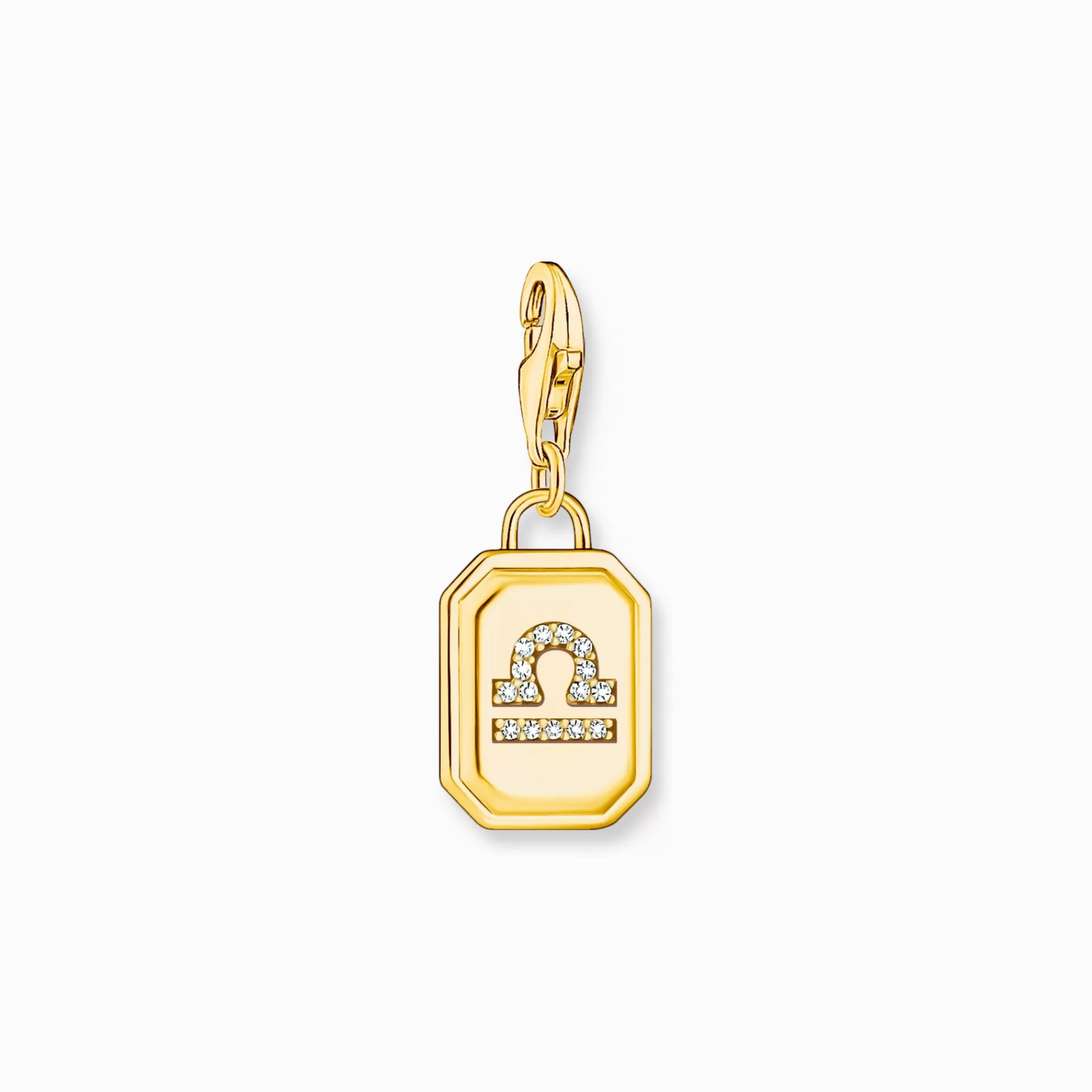 THOMAS SABO Charms | Charms<CHARM-H&AUML;NGSMYCKE STJ&AUML;RNTECKNET V&ARING;GEN MED STENAR, PL&AUML;TERAT gult guldfargad, vit