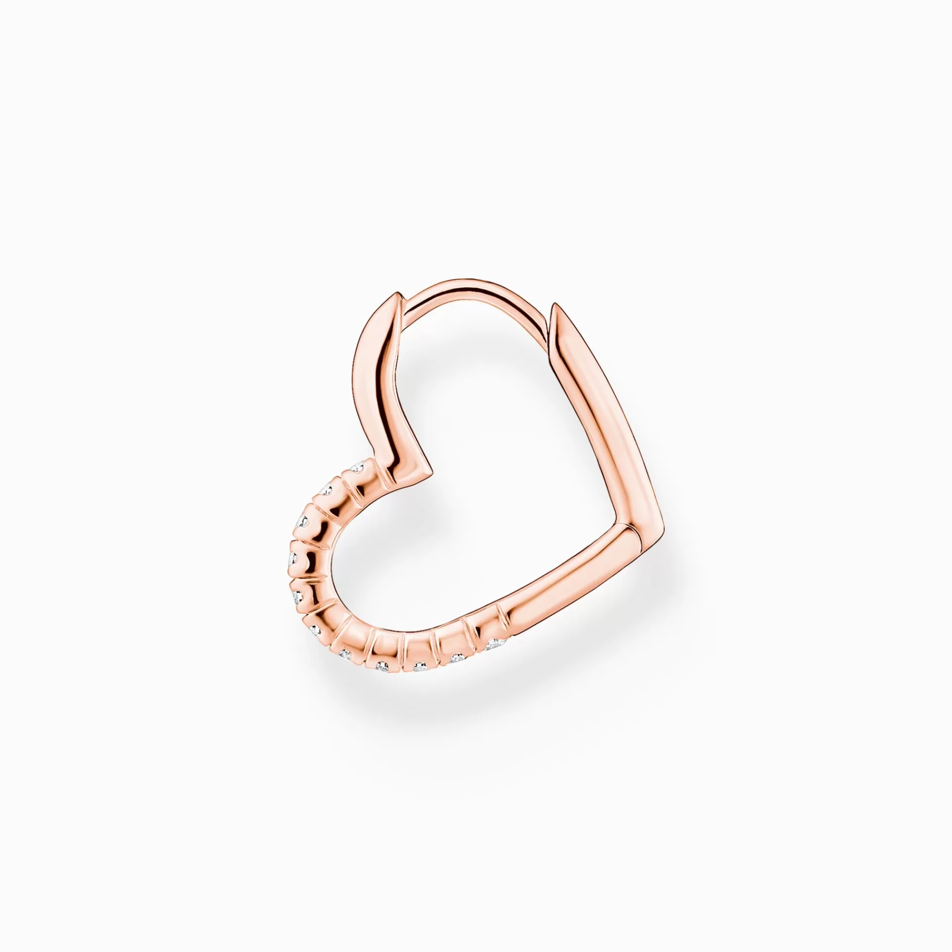 THOMAS SABO Creoler | 18K roséguldplätering<CREOL&OUML;RH&AUML;NGE INDIVIDUELLT HJ&AUML;RTA MED VITA STENAR ROS&EACUTE;GULD roséguldfargad, vit