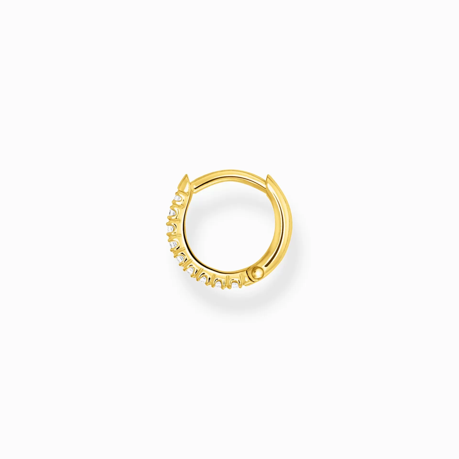 THOMAS SABO Creoler | 18K plätering<CREOL&OUML;RH&AUML;NGE INDIVIDUELLT VIT STENAR GULD vit, gult guldfargad