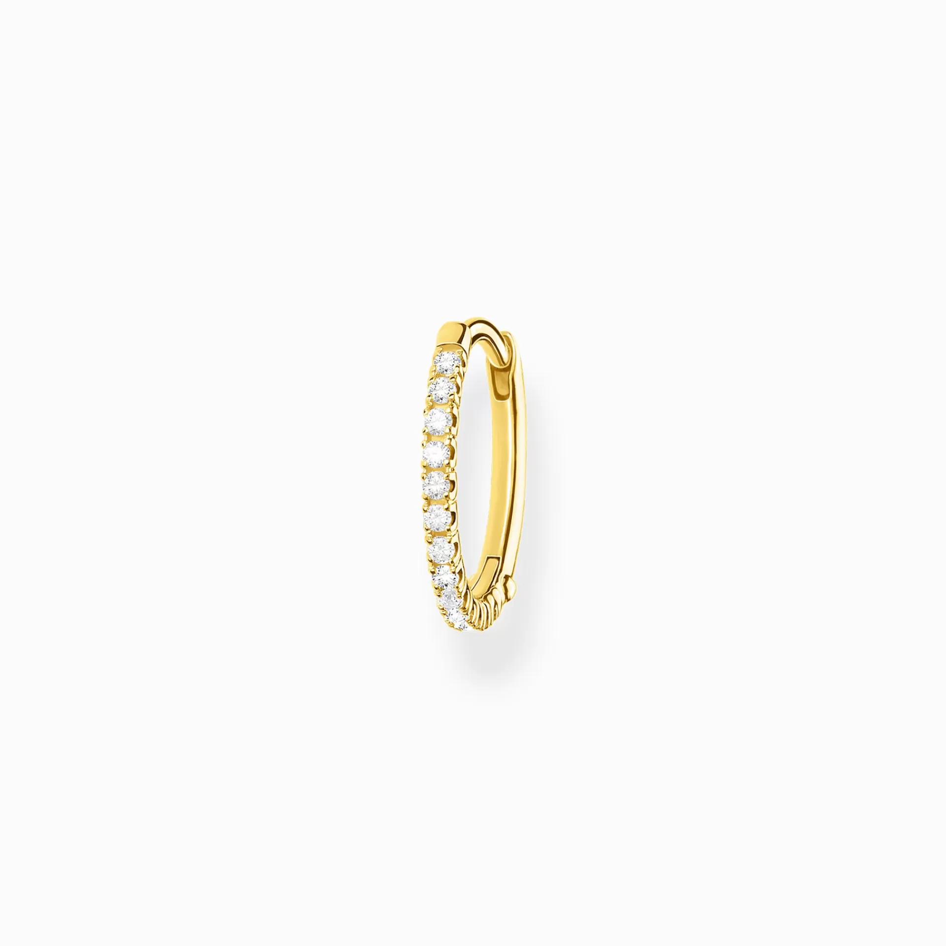 THOMAS SABO Creoler | 18K plätering<CREOL&OUML;RH&AUML;NGE INDIVIDUELLT VIT STENAR GULD vit, gult guldfargad