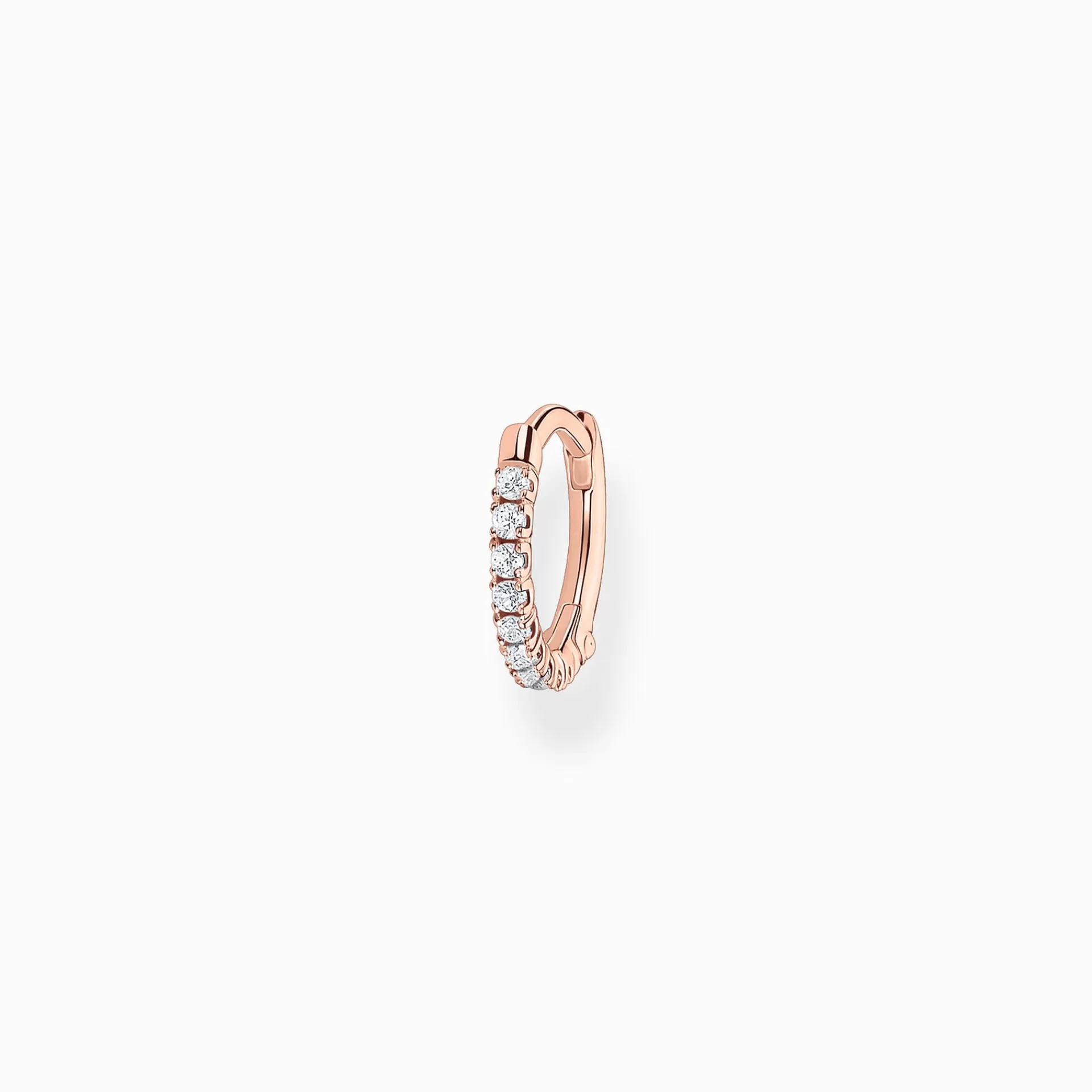 THOMAS SABO Creoler | 18K roséguldplätering<CREOL&OUML;RH&AUML;NGE INDIVIDUELLT VIT STENAR ROS&EACUTE;GULD vit, roséguldfargad