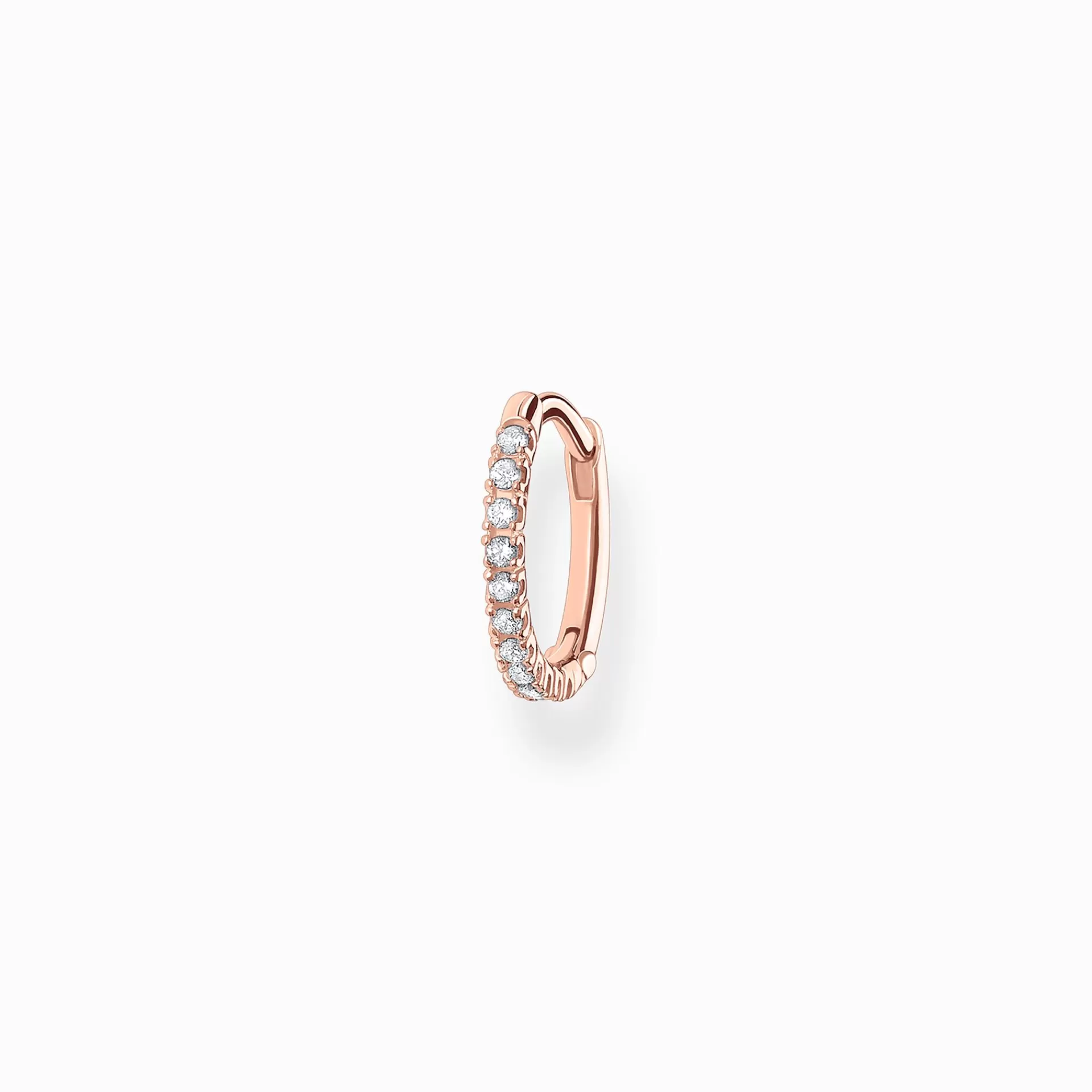 THOMAS SABO Creoler | 18K roséguldplätering<CREOL&OUML;RH&AUML;NGE INDIVIDUELLT VIT STENAR ROS&EACUTE;GULD vit, roséguldfargad