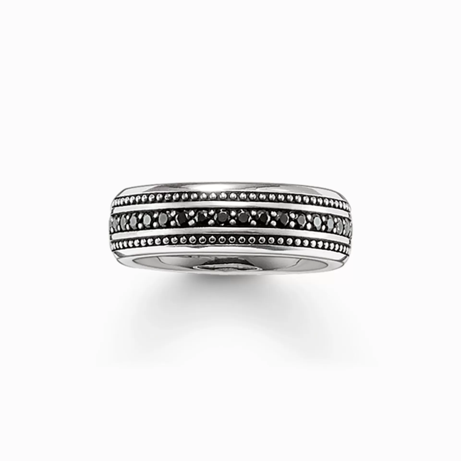 THOMAS SABO Ringar | Återvunnet 925 silver<ETERNITYRING svart, silverfargad