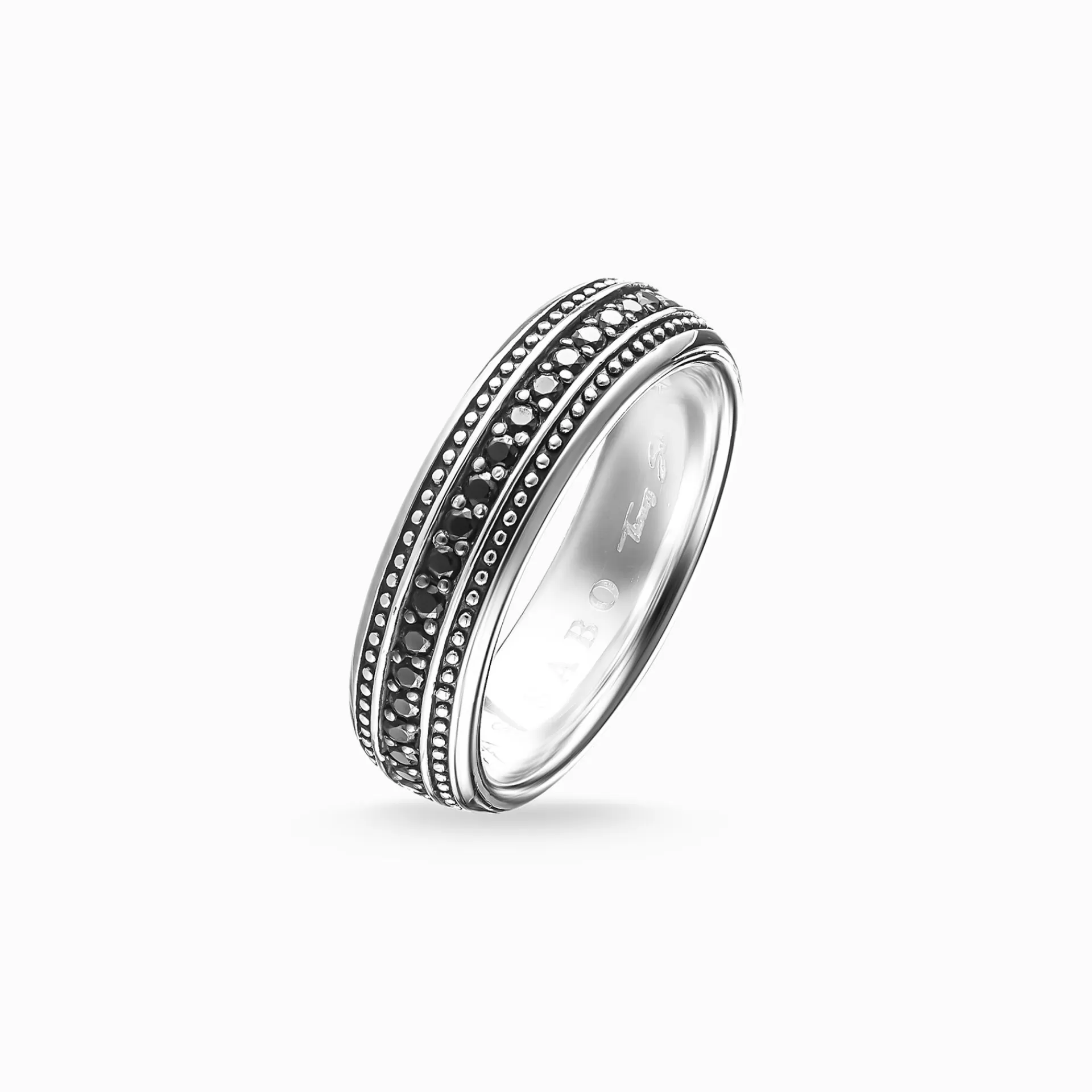 THOMAS SABO Ringar | Återvunnet 925 silver<ETERNITYRING svart, silverfargad