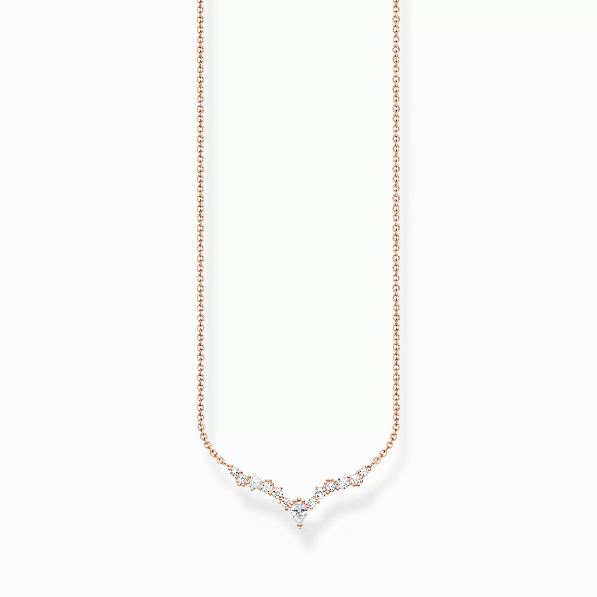 THOMAS SABO Halsband | 18K roséguldplätering<HALSBAND ISKRISTALLER ROS&EACUTE;GULD roséguldfargad, vit