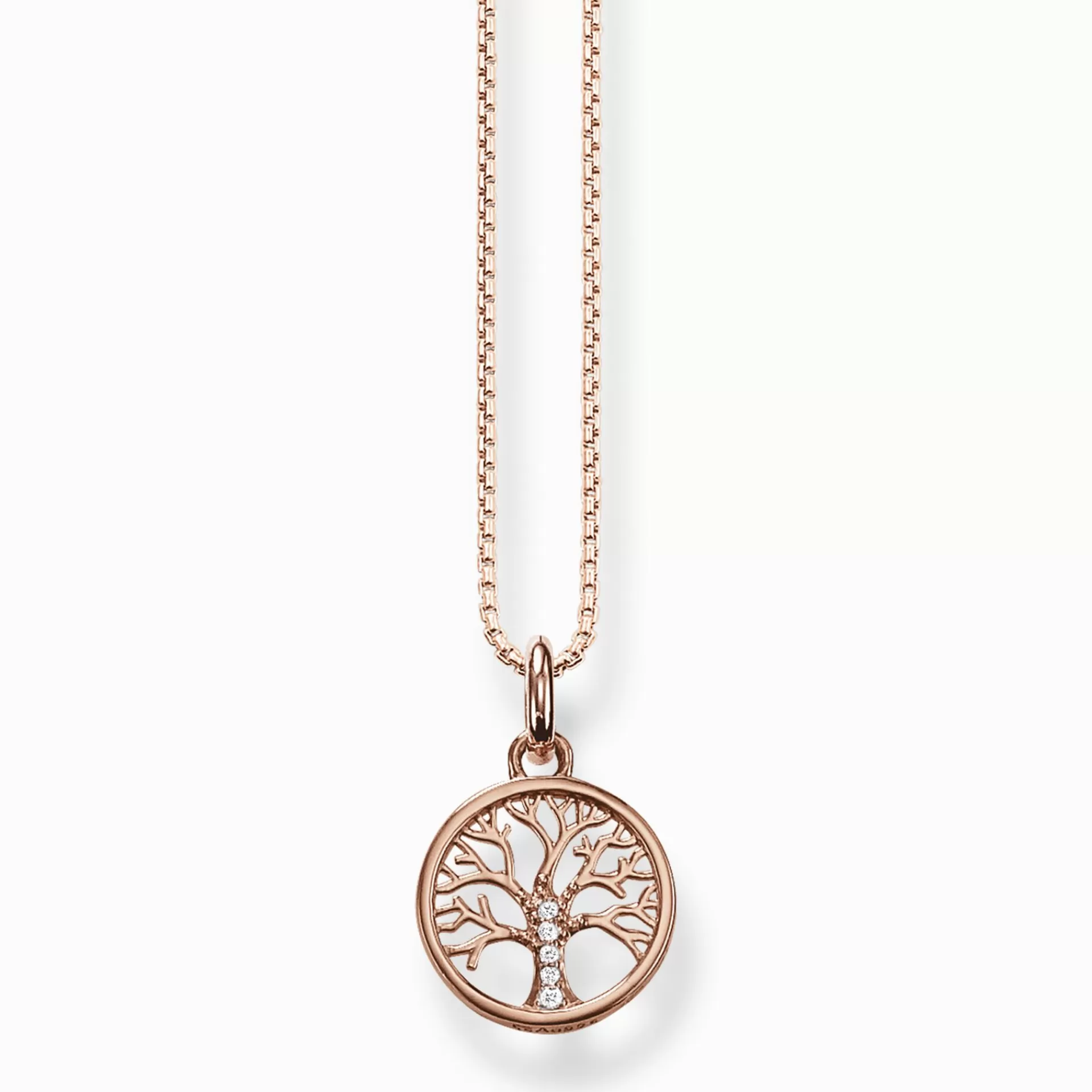 THOMAS SABO Halsband | Livets träd<HALSBAND K&AUML;RLEKENS TR&AUML;D ROS&EACUTE;GULD roséguldfargad, vit