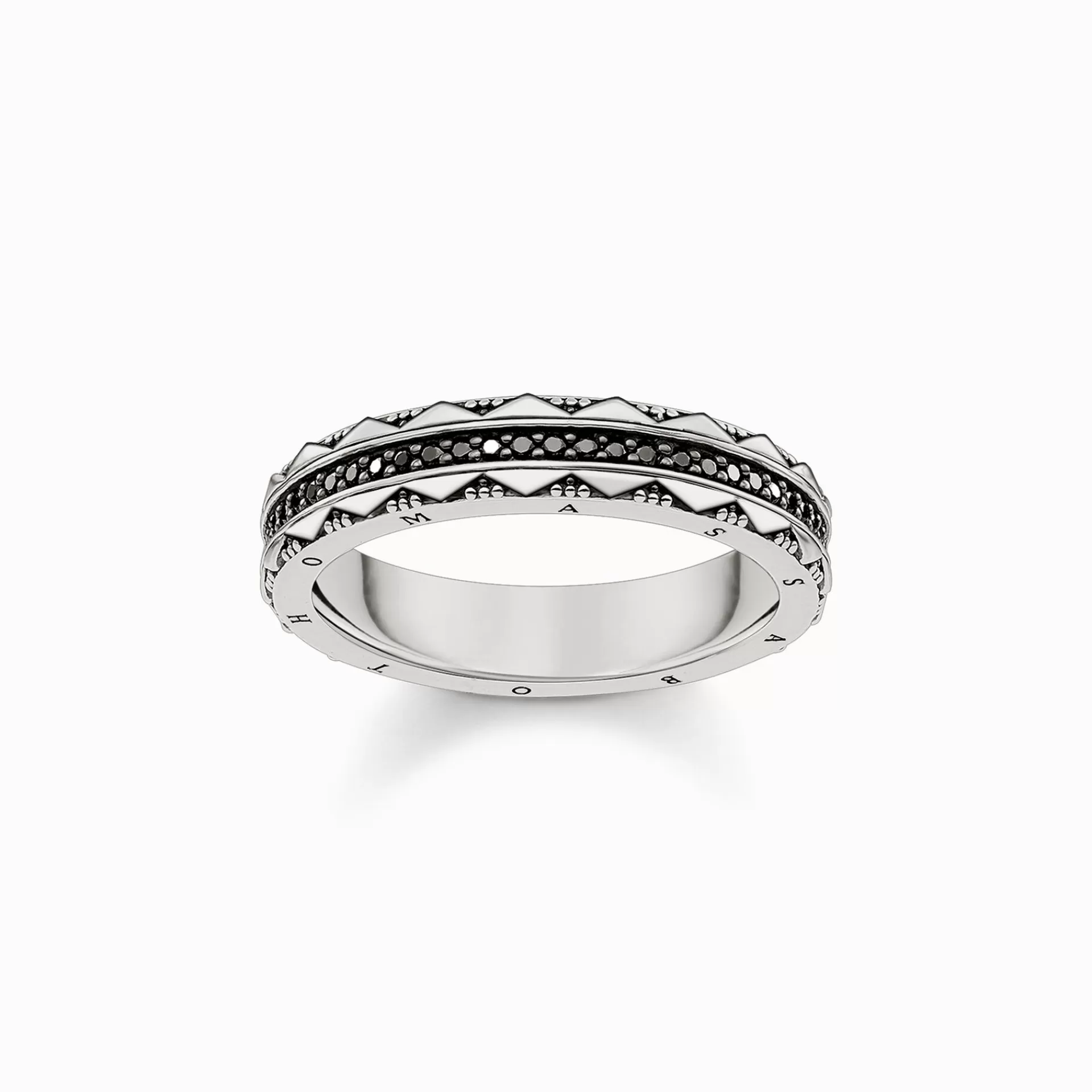 THOMAS SABO Ringar | Återvunnet 925 silver<RING svart, silverfargad