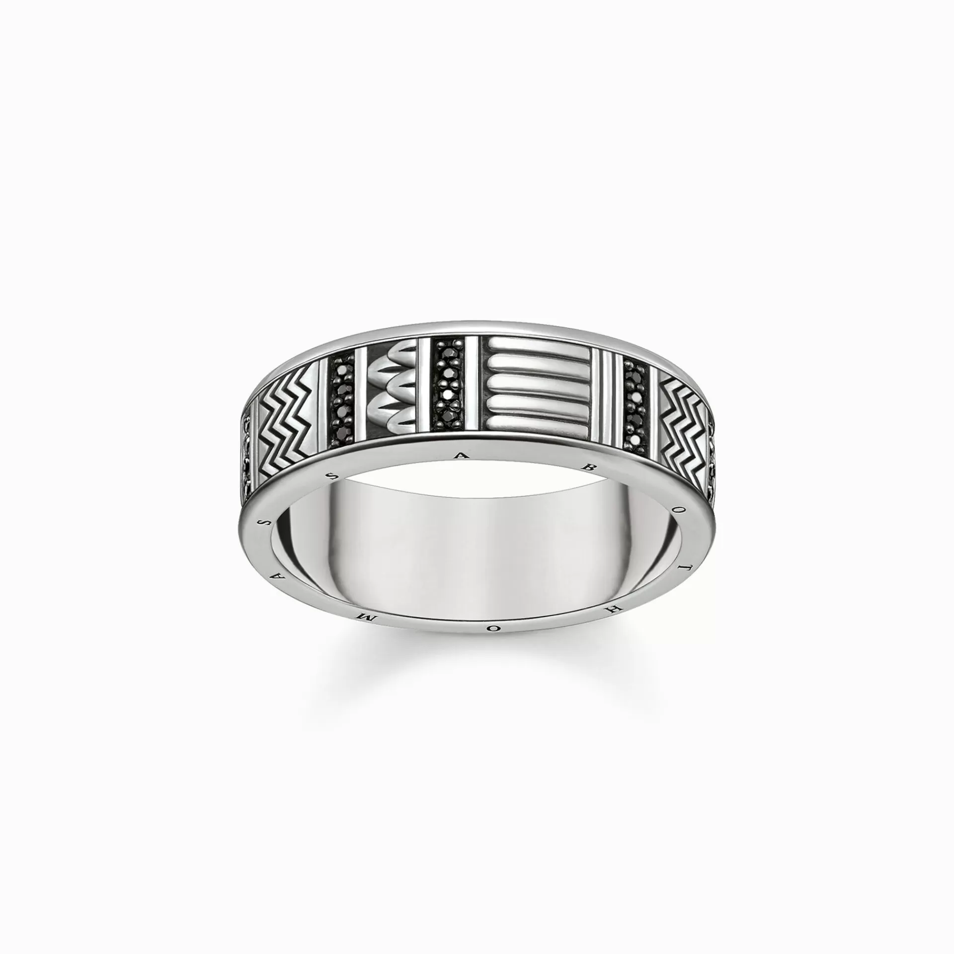 THOMAS SABO Ringar | Återvunnet 925 silver<RING svart, silverfargad