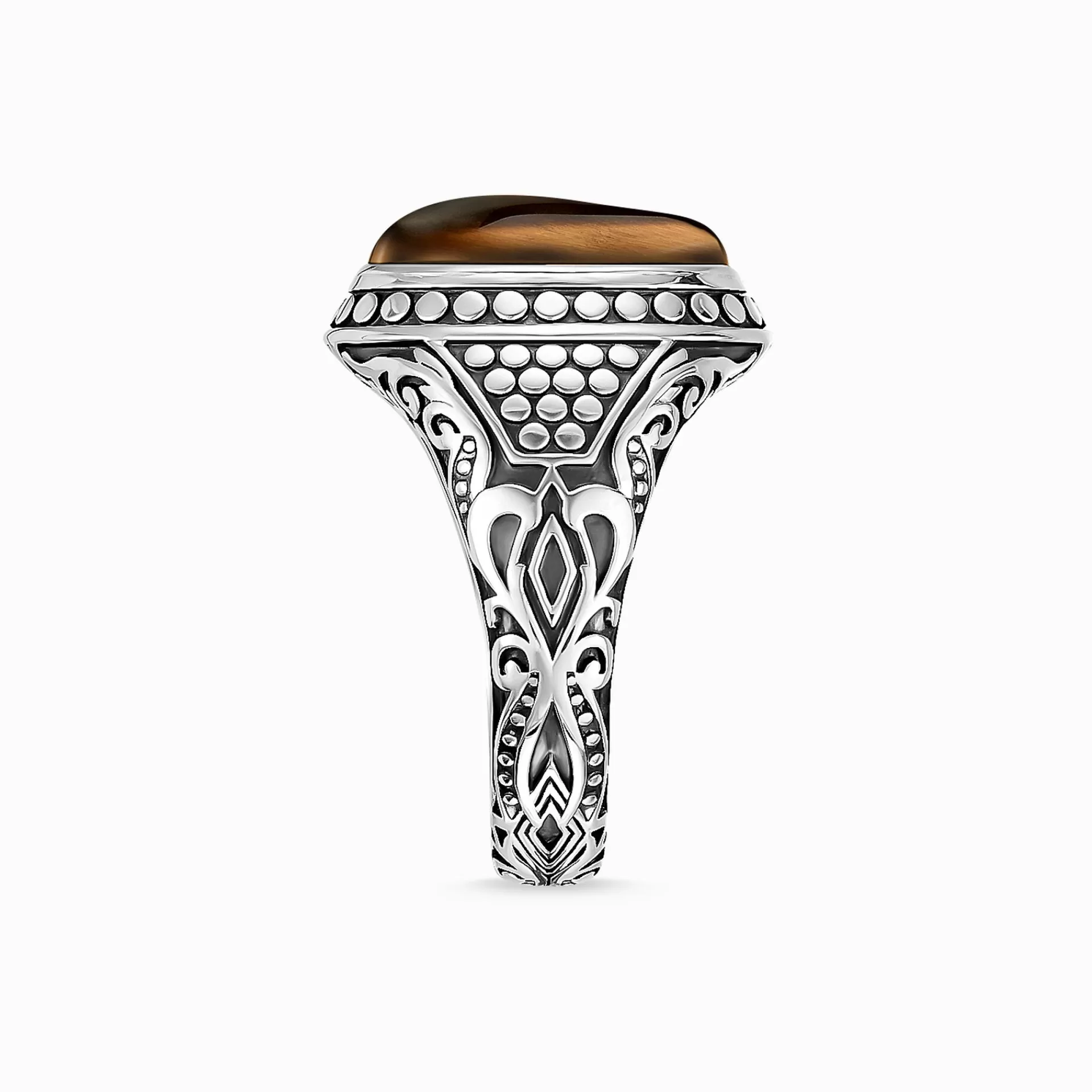 THOMAS SABO Ringar | Återvunnet 925 silver<RING BRUNT brun, silverfargad