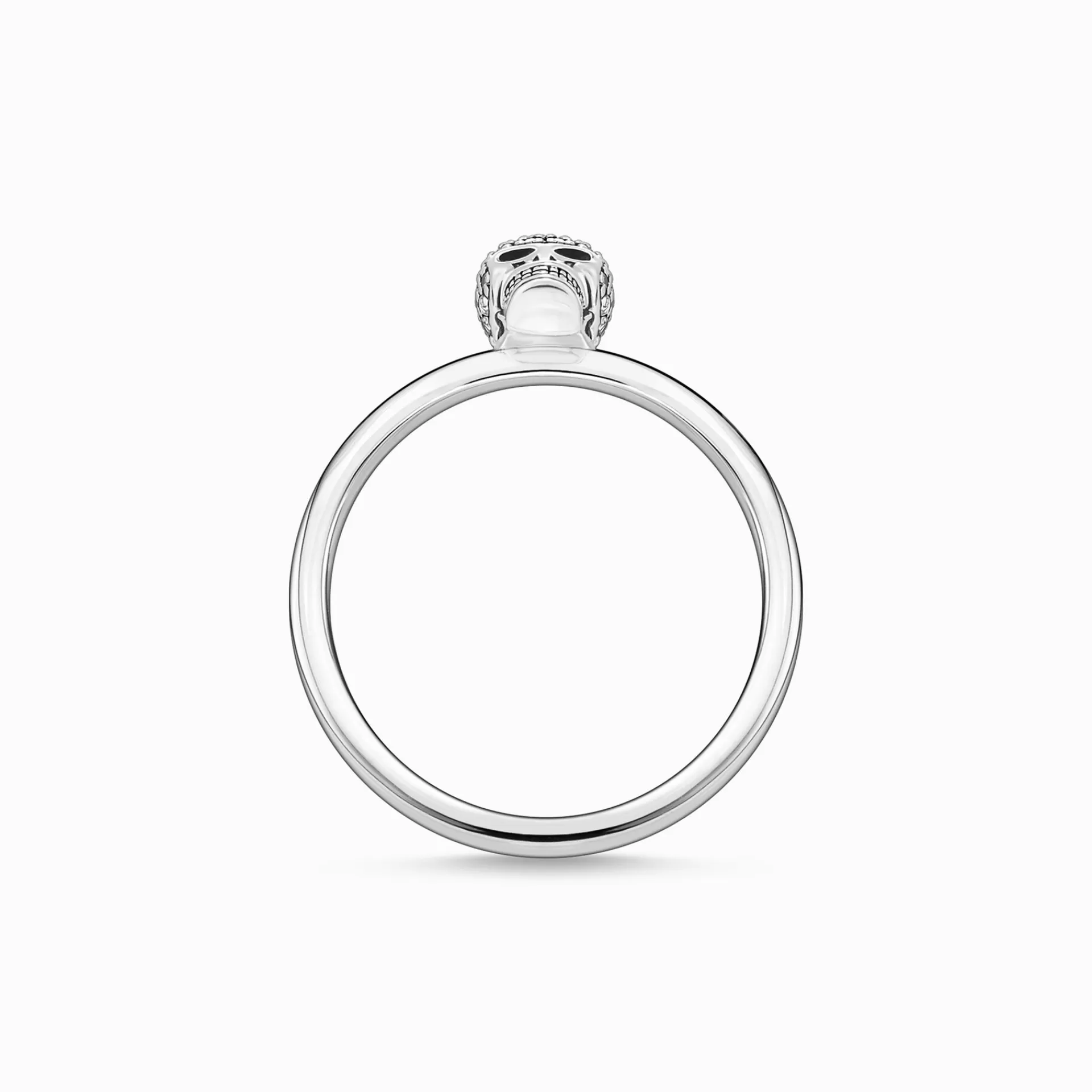 THOMAS SABO Ringar | Återvunnet 925 silver<RING D&OUML;DSKALLE vit, silverfargad