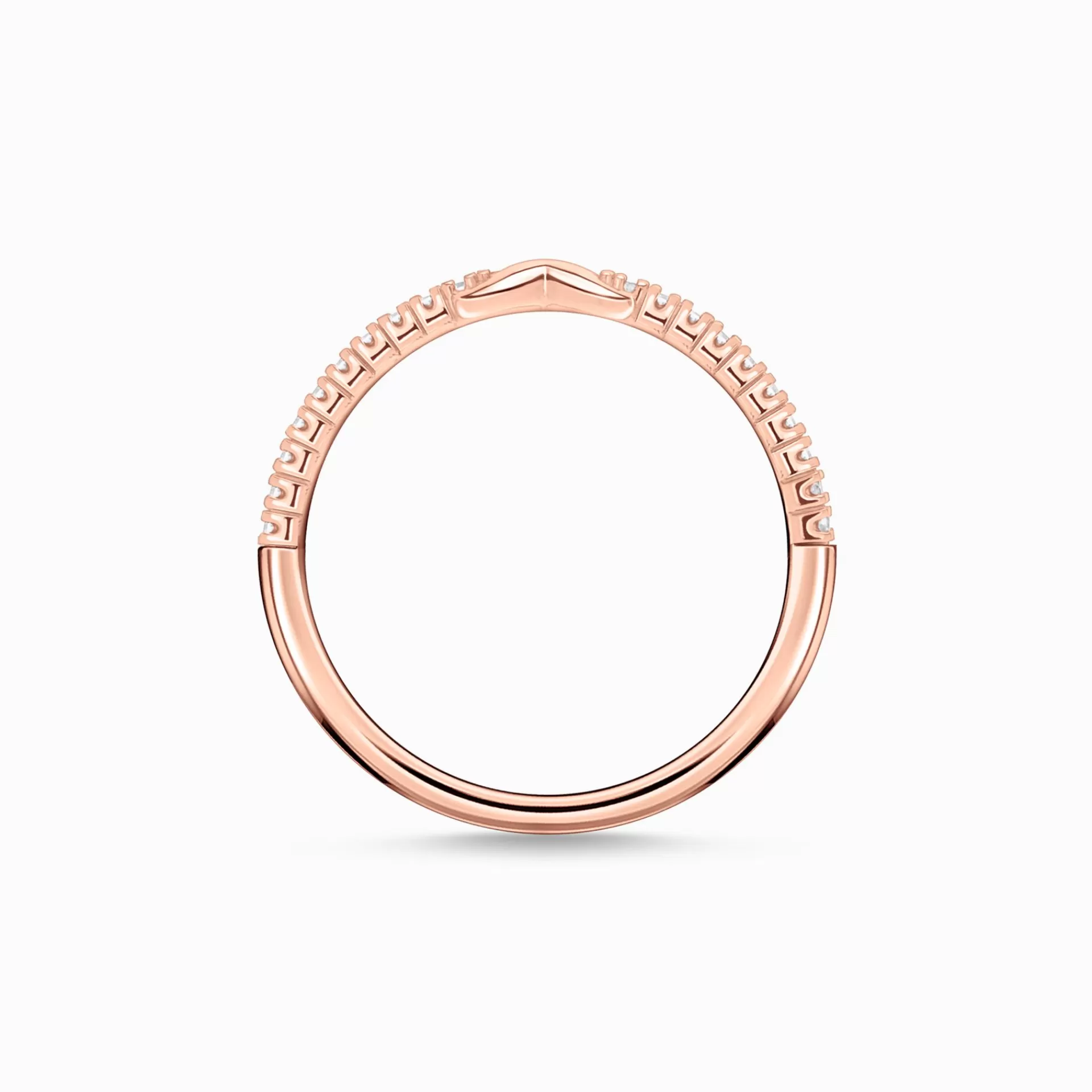 THOMAS SABO Ringar | 18K roséguldplätering<RING INFINITY MED VITA STENAR ROS&EACUTE;GULD vit, roséguldfargad