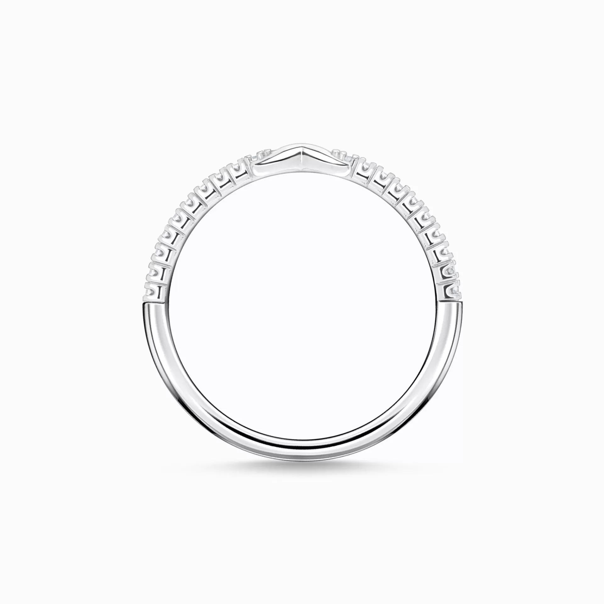 THOMAS SABO Ringar | Återvunnet 925 silver<RING INFINITY MED VITA STENAR SILVER vit, silverfargad