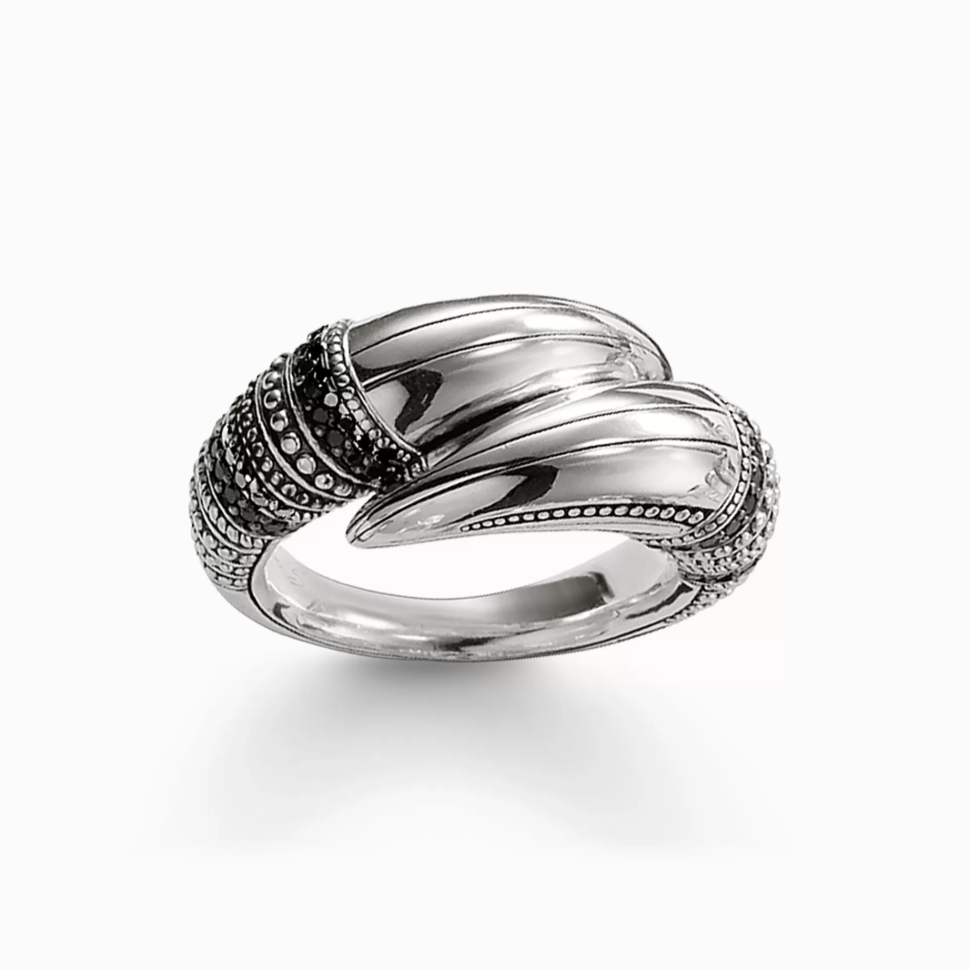 THOMAS SABO Ringar | Återvunnet 925 silver<RING KLO svart, silverfargad