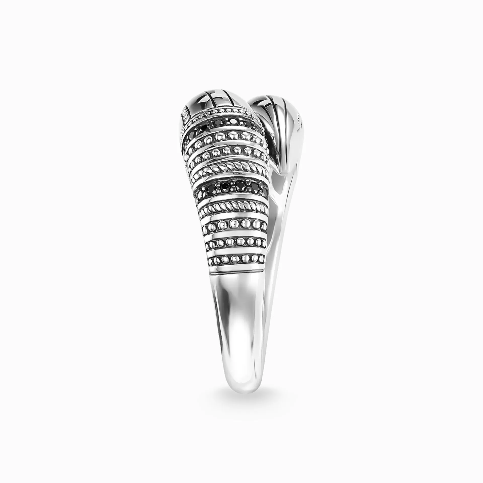 THOMAS SABO Ringar | Återvunnet 925 silver<RING KLO svart, silverfargad