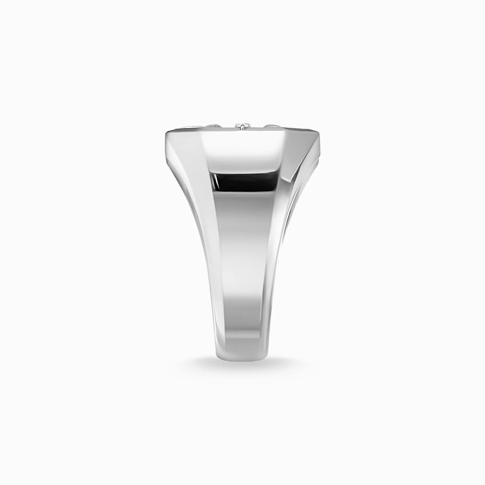 THOMAS SABO Ringar | Återvunnet 925 silver<RING KOMPASS SVART svart, silverfargad