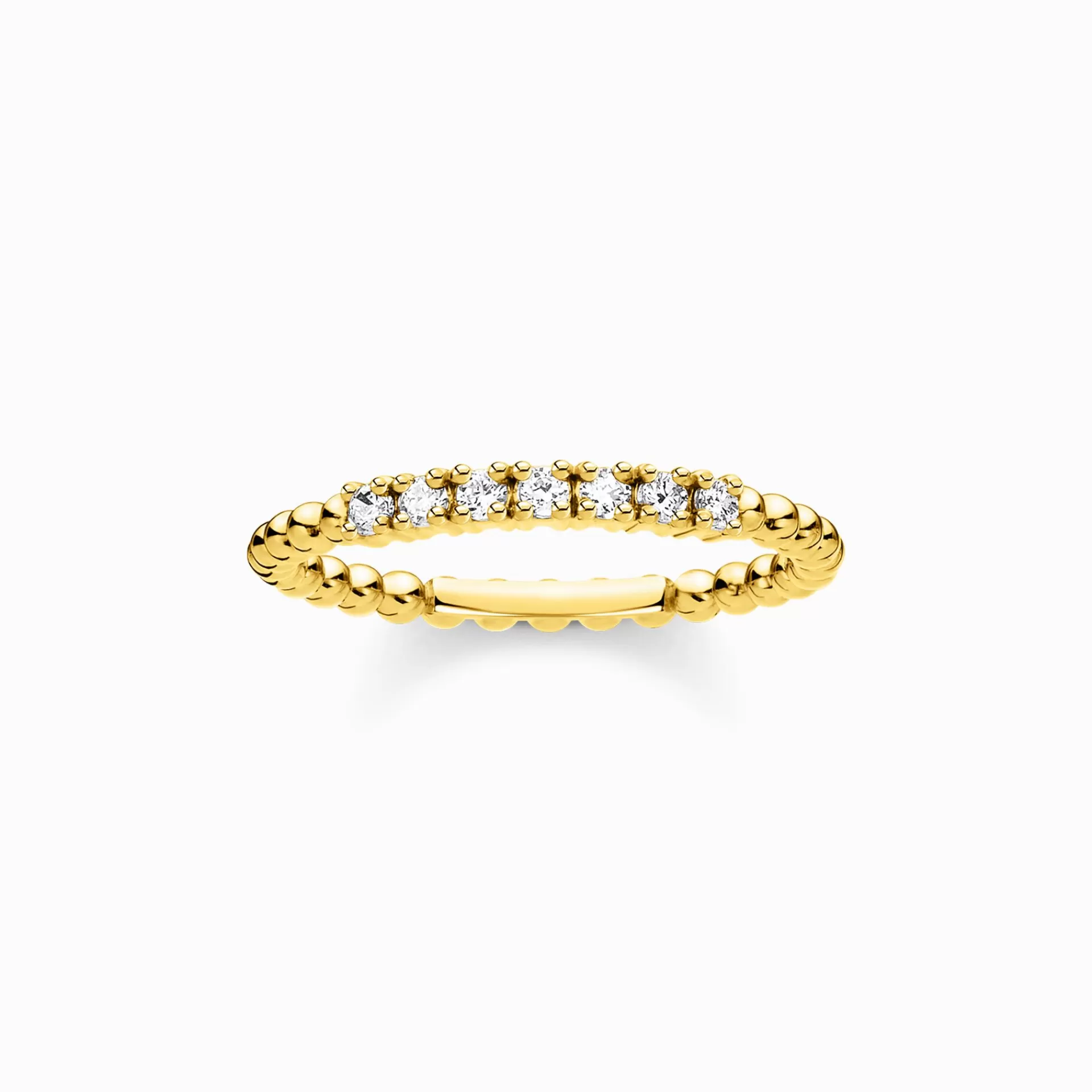 THOMAS SABO Ringar | 18K plätering<RING KULOR MED VITA STENAR GULD vit, gult guldfargad