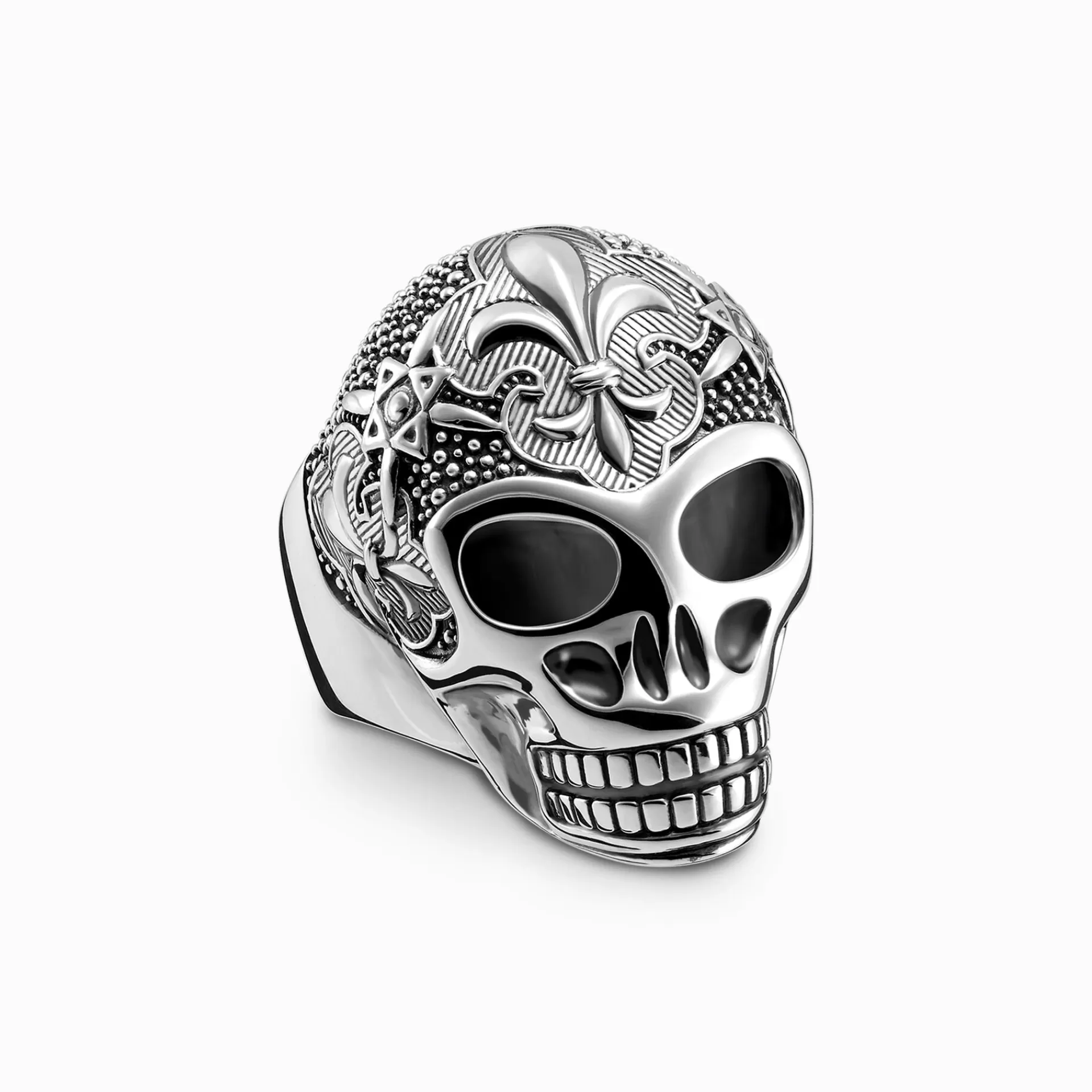 THOMAS SABO Ringar | Återvunnet 925 silver<RING LILJED&OUML;DSKALLE svart, silverfargad