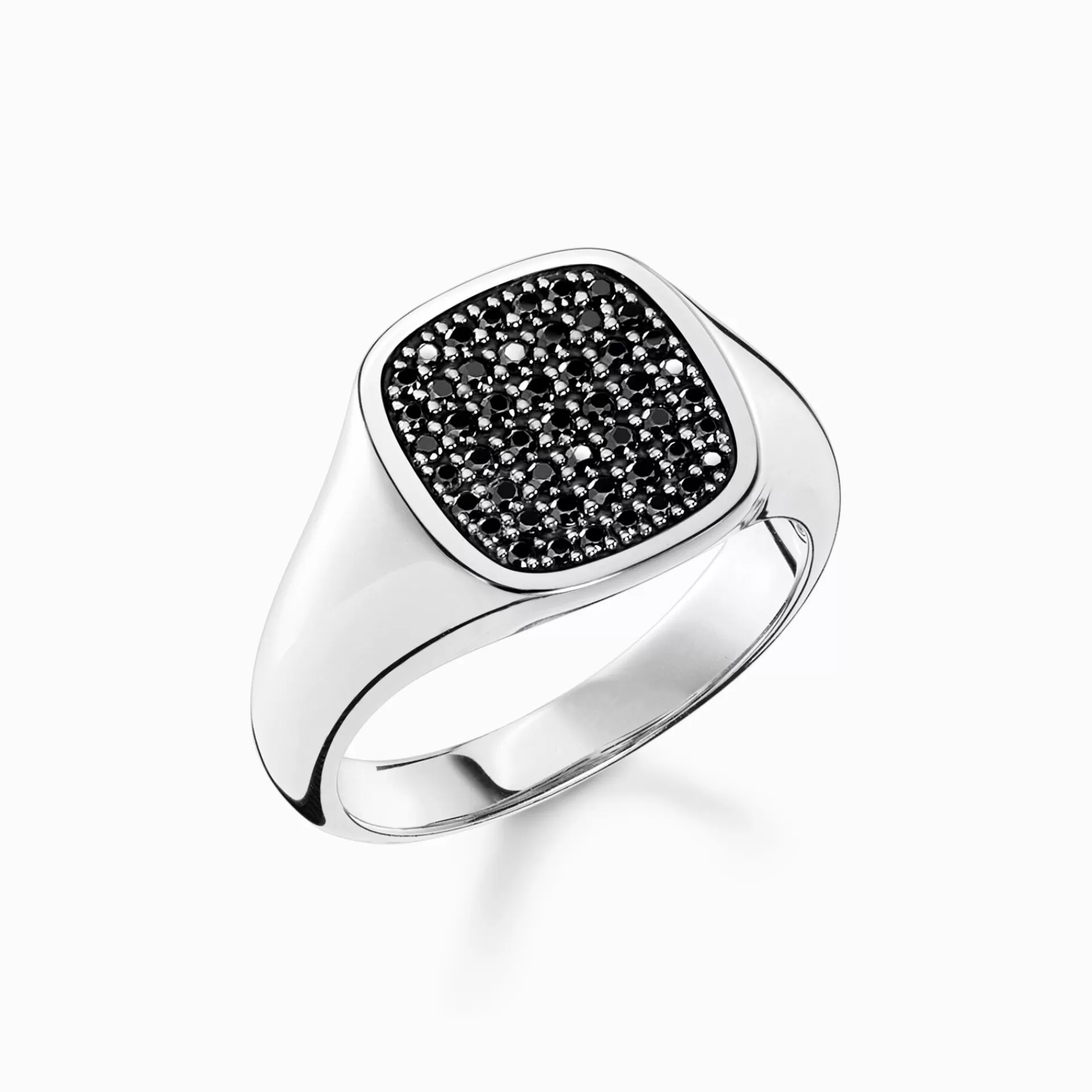 THOMAS SABO Ringar | Återvunnet 925 silver<RING MED SVARTA STENAR SILVER silverfargad, svart