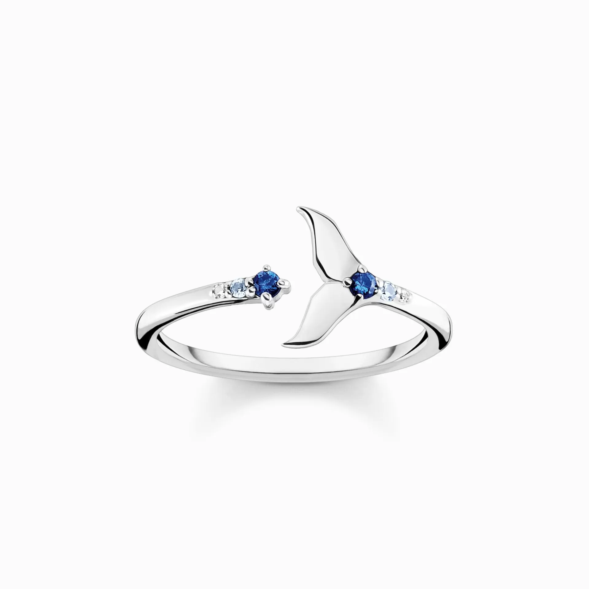 THOMAS SABO Ringar | Återvunnet 925 silver<RING STJ&AUML;RTFENA MED BL&ARING; STENAR silverfargad, mörkblå, ljusblå, vit