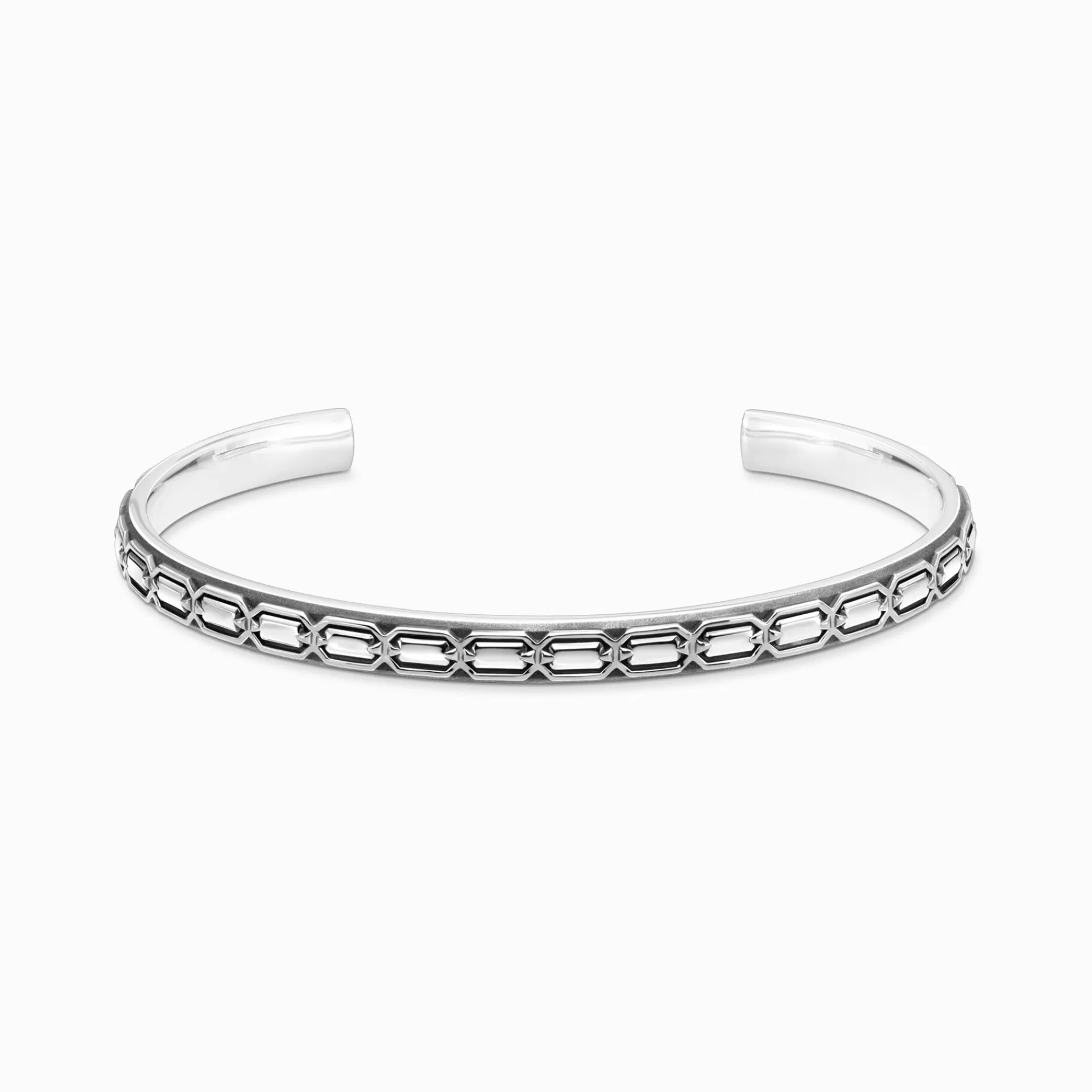 THOMAS SABO Armringar | Armringar<SMAL ARMRING - KROKODILFJ&AUML;LL - SV&AUML;RTAT SILVER silverfargad