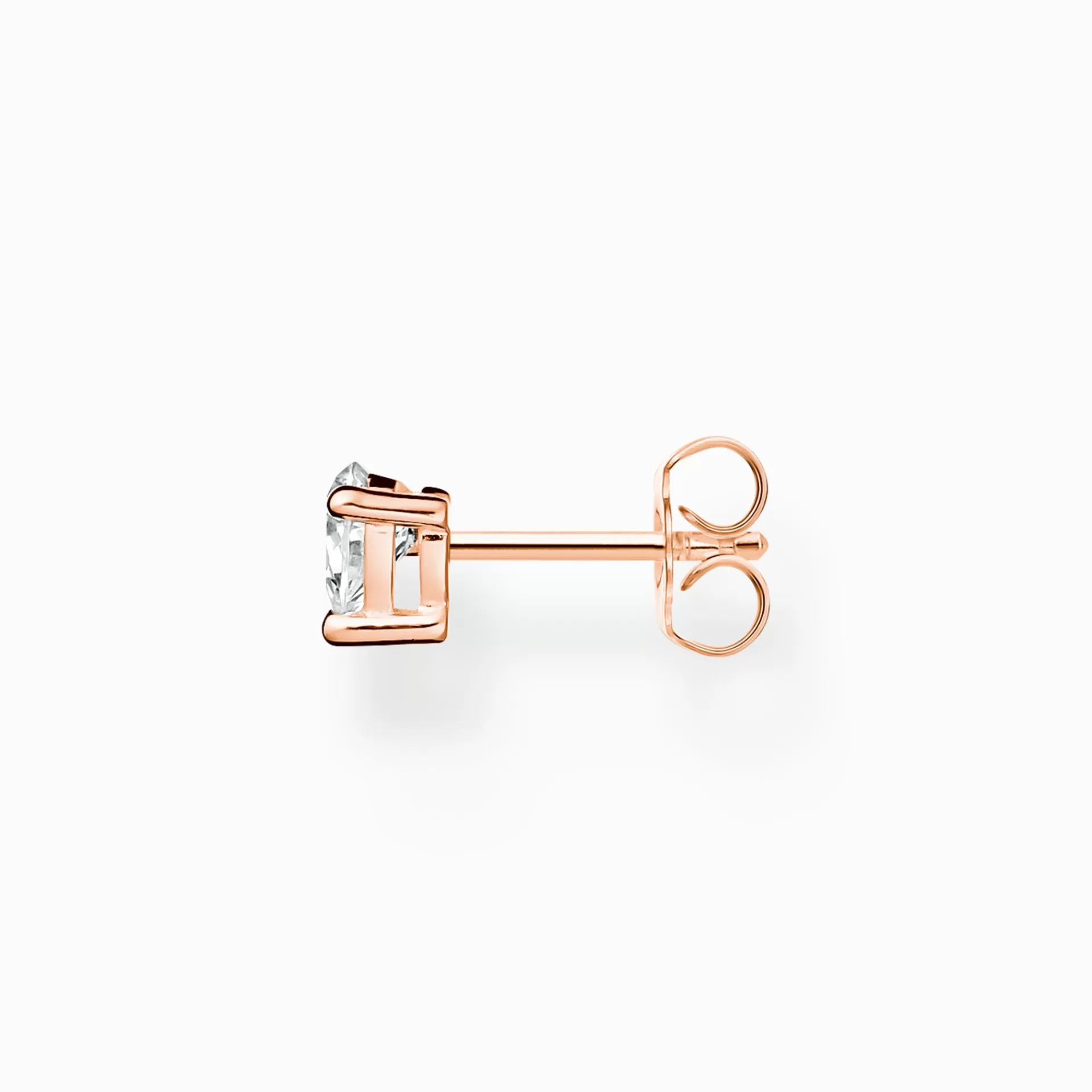 THOMAS SABO Stiftörhängen | 18K roséguldplätering<STIFT&OUML;RH&AUML;NGEN INDIVIDUELLT HJ&AUML;RTA ROS&EACUTE;GULD roséguldfargad, vit