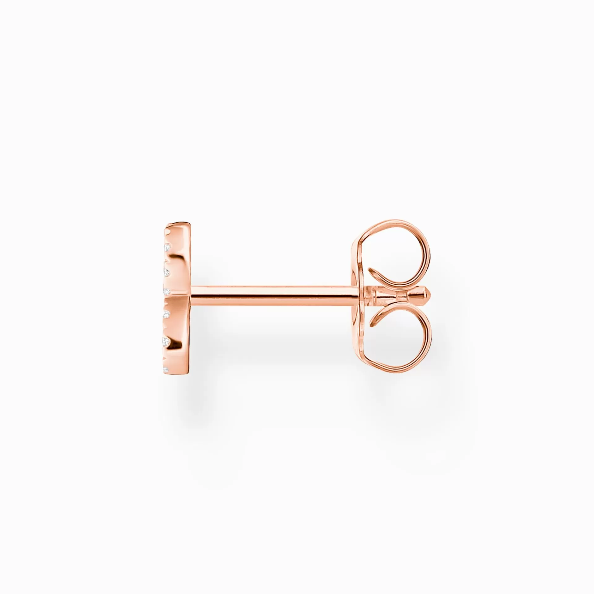 THOMAS SABO Stiftörhängen | 18K roséguldplätering<STIFT&OUML;RH&AUML;NGEN INDIVIDUELLT INFINITY MED VITA STENAR ROS&EACUTE;GULDPL&AUML;TERAD roséguldfargad, vit