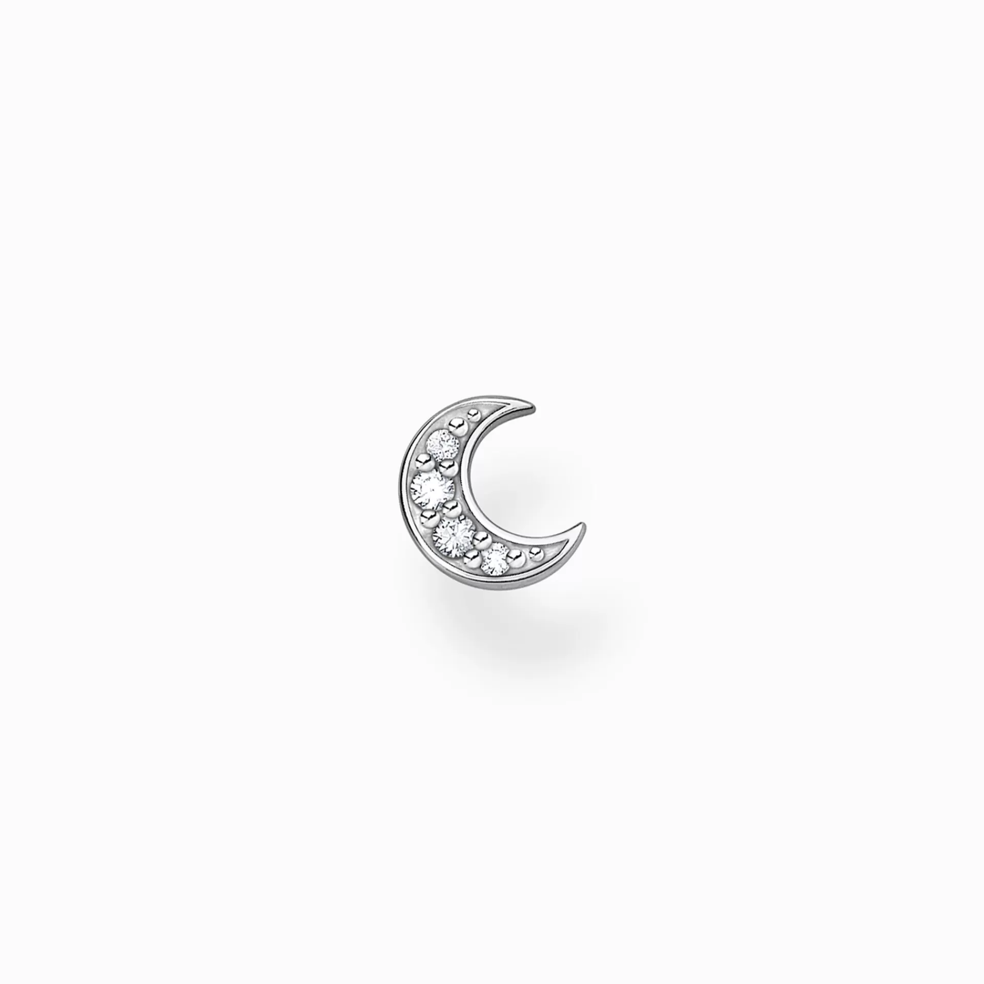 THOMAS SABO Stiftörhängen | Återvunnet 925 silver<STIFT&OUML;RH&AUML;NGEN INDIVIDUELLT M&ARING;NE PAV&EACUTE; SILVER silverfargad, vit