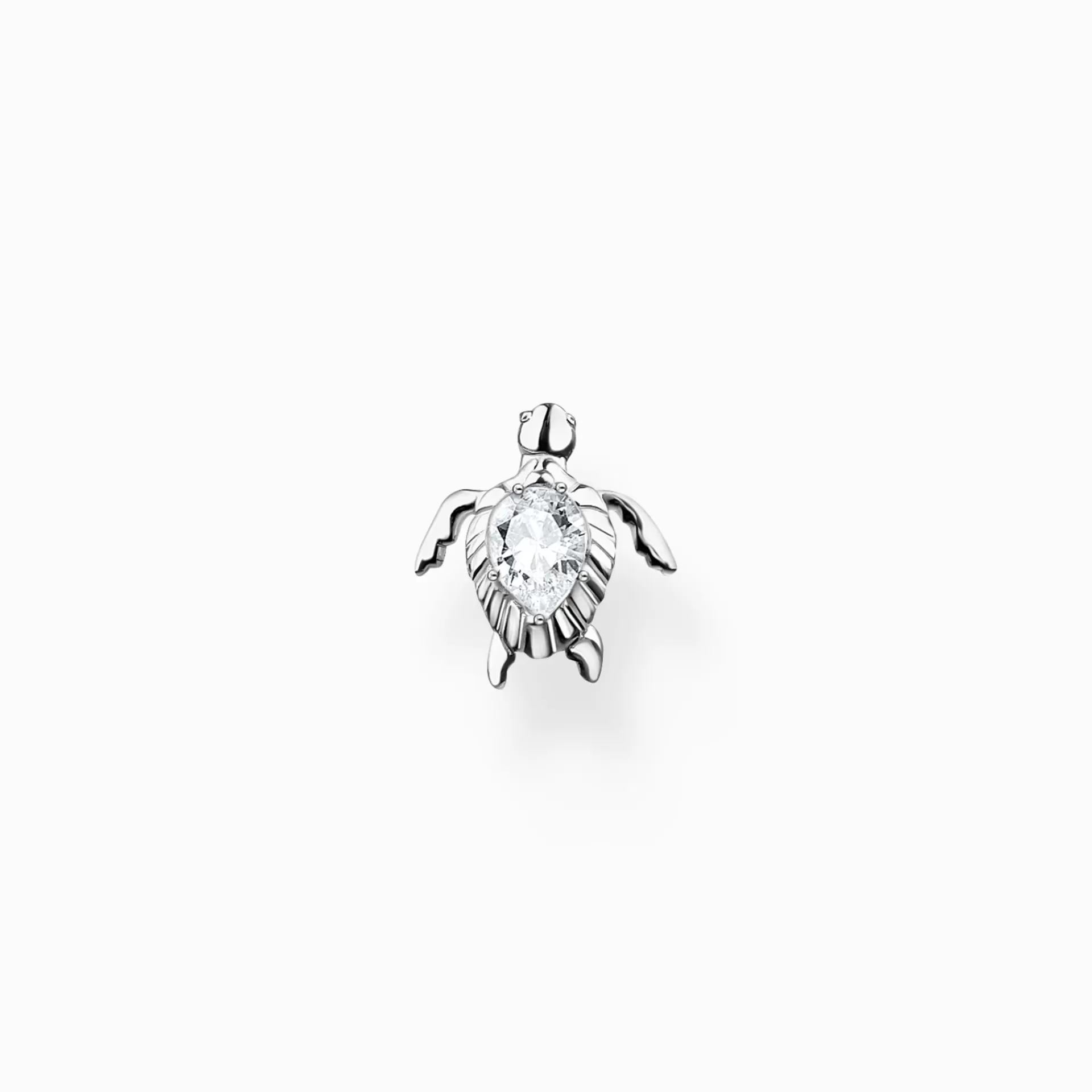 THOMAS SABO Stiftörhängen | Återvunnet 925 silver<STIFT&OUML;RH&AUML;NGEN INDIVIDUELLT SK&OUML;LDPADDA SILVER silverfargad, vit