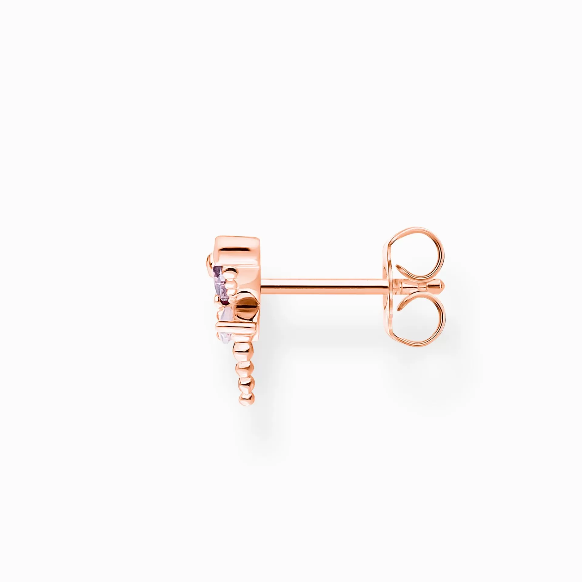 THOMAS SABO Stiftörhängen | 18K roséguldplätering<STIFT&OUML;RH&AUML;NGEN INDIVIDUELLT SL&AUML;NDA MED STENAR ROS&EACUTE;GULD roséguldfargad, violett, vit, blå, flerfargade toner