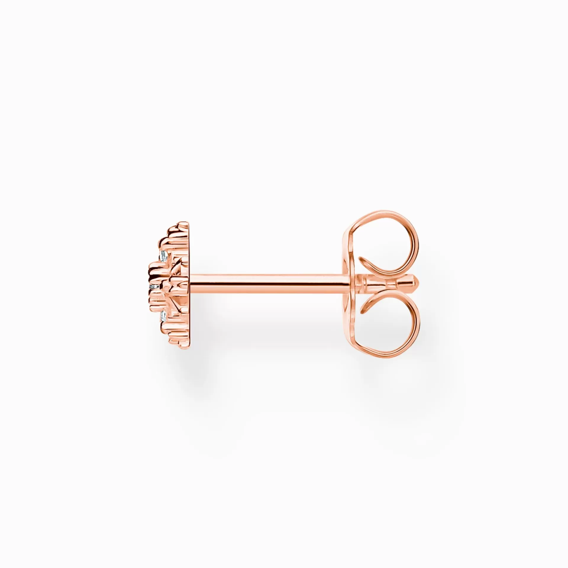 THOMAS SABO Stiftörhängen | 18K roséguldplätering<STIFT&OUML;RH&AUML;NGEN INDIVIDUELLT SN&OUML;FLINGA MED VITA STENAR ROS&EACUTE;GULD roséguldfargad, vit