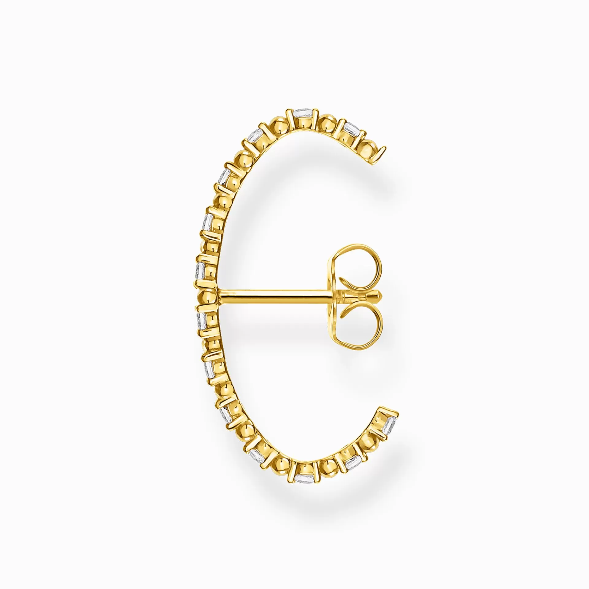 THOMAS SABO Stiftörhängen | 18K plätering<STIFT&OUML;RH&AUML;NGEN INDIVIDUELLT VIT STENAR GULD vit, gult guldfargad